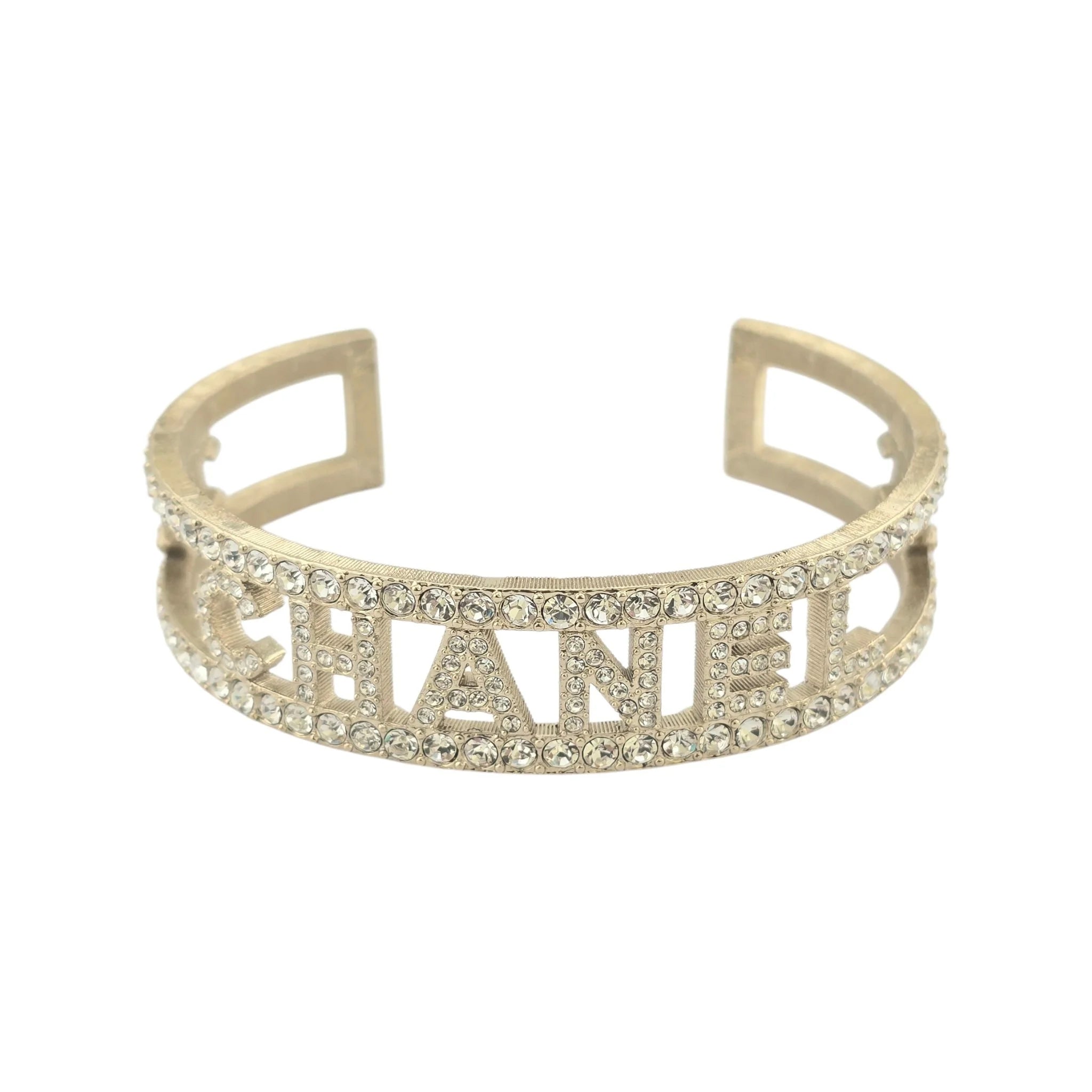 Chanel Crystal CC Logo Bangle 2024 CHANEL
