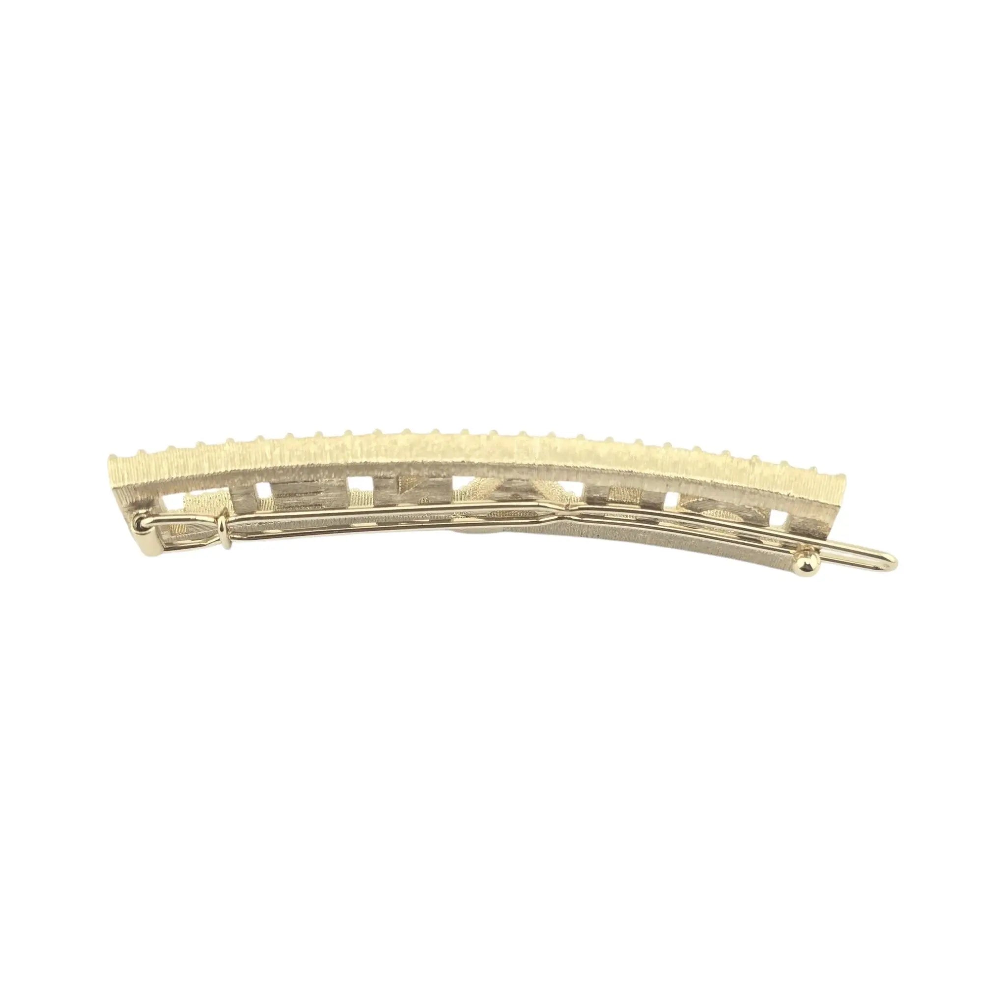 Chanel Crystal CC Logo Hair Clip Barrette Gold 2024 CHANEL