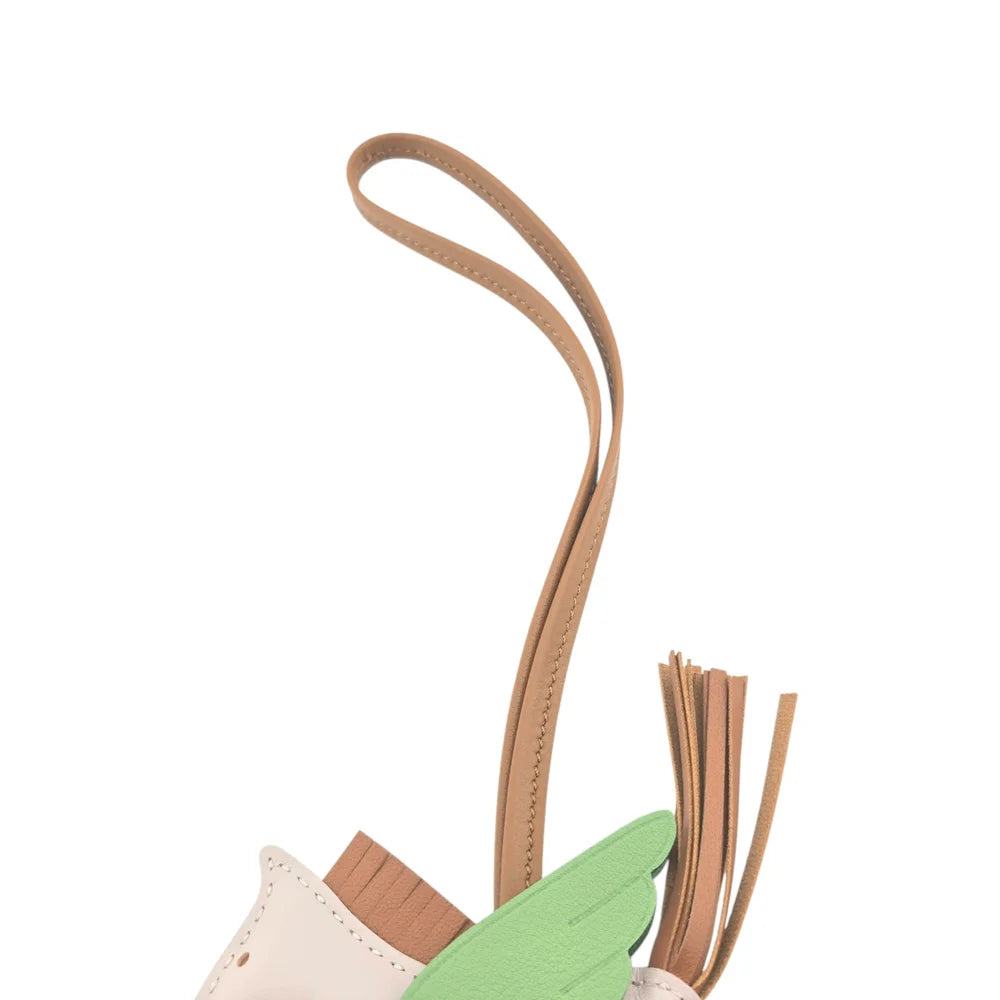 Hermès Pegase Rodeo Bag Charm PM Mauve Pale/Vert Criquet/Gold HERMES