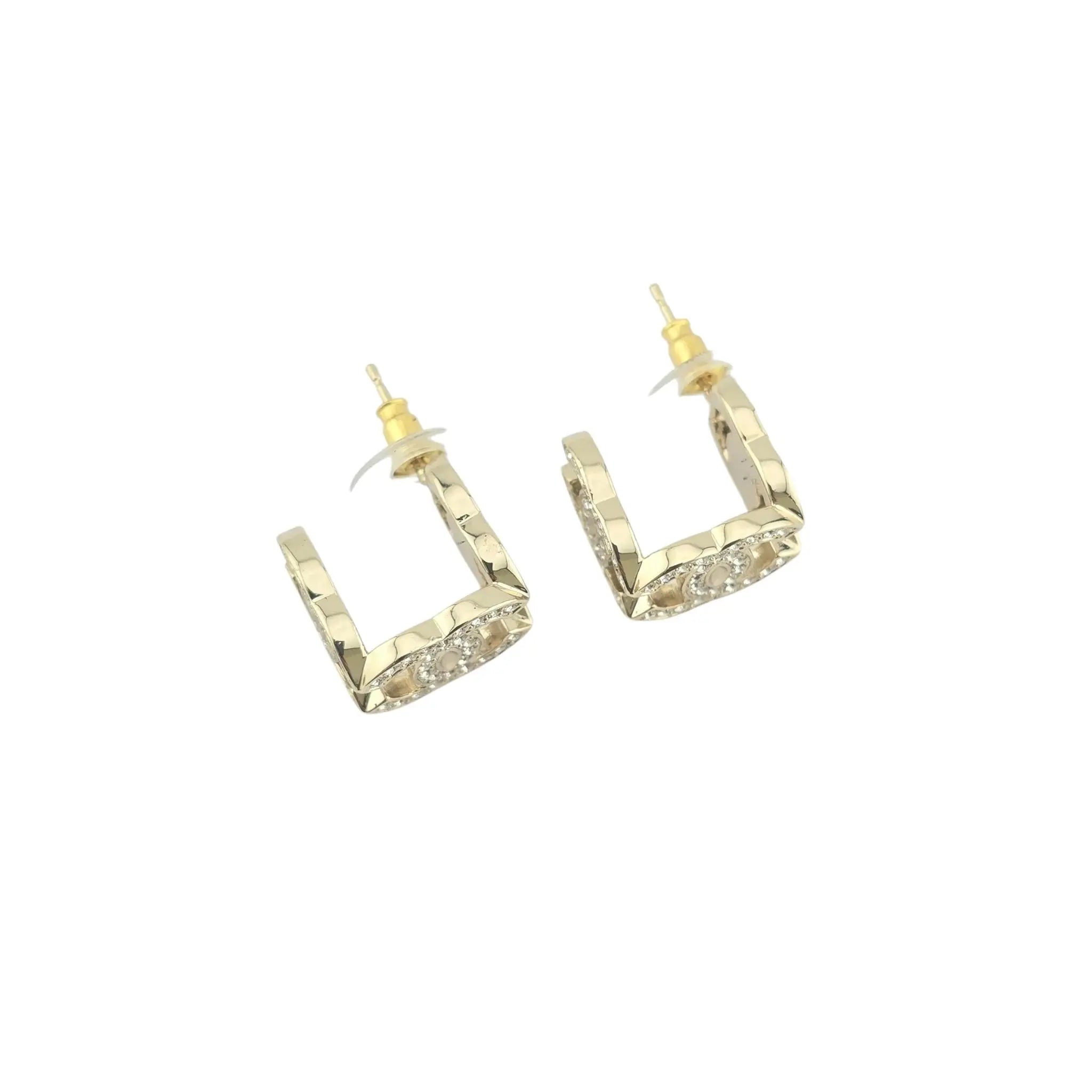 Chanel CC Crystal Gold Earrings 2024 CHANEL