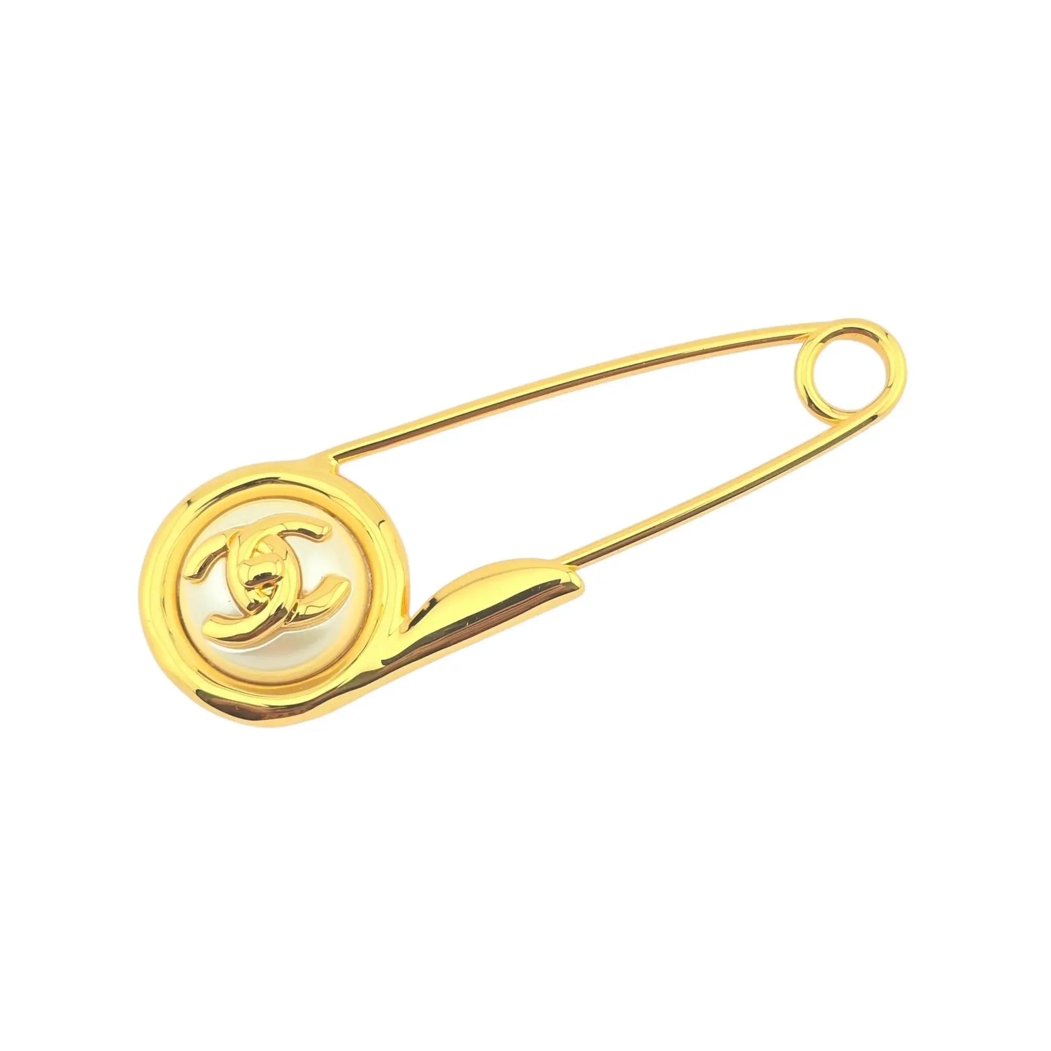 Chanel CC Gold Pin Brooch 2024 CHANEL