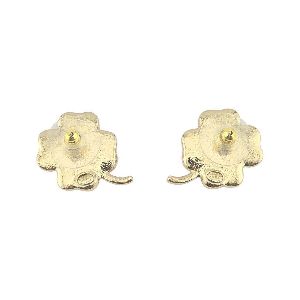 Chanel CC White Resin Floral Earrings 2025 CHANEL