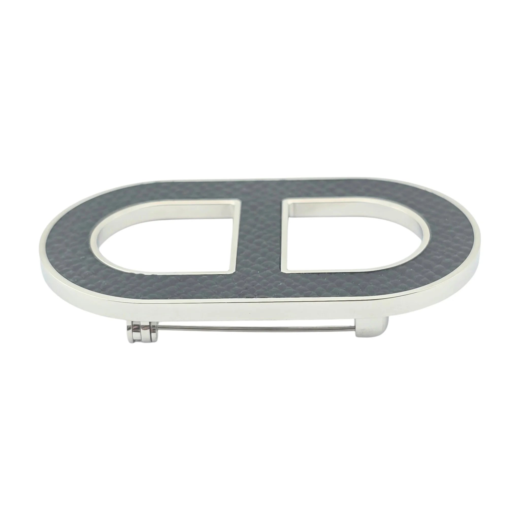 Hermès Chaine D’Ancre Brooch Epsom Black HERMES