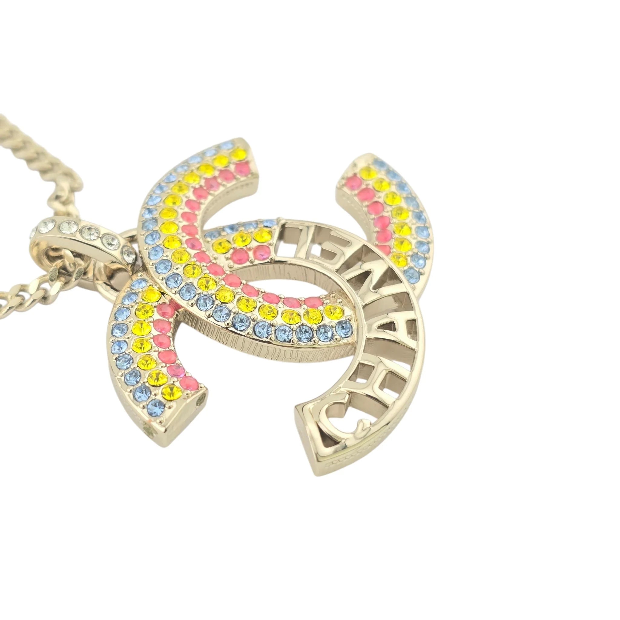 Chanel CC Rainbow Crystals Necklace 2023 CHANEL