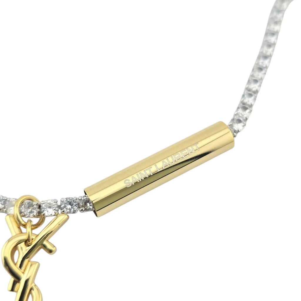 Saint Laurent YSL Crystal Necklace SAINT LAURENT