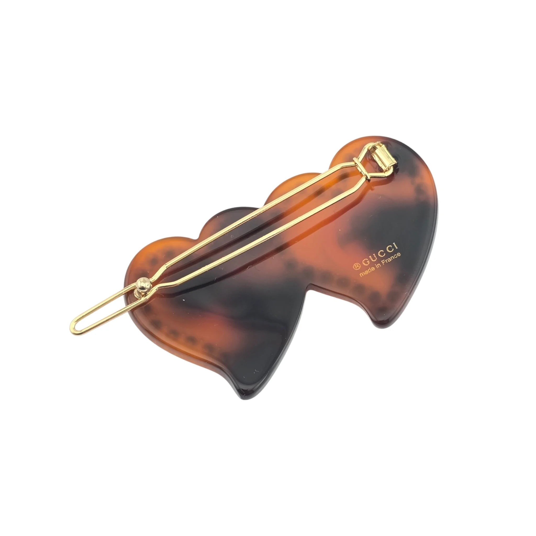 GUCCI GG Hair clip with Interlocking G Heart GUCCI