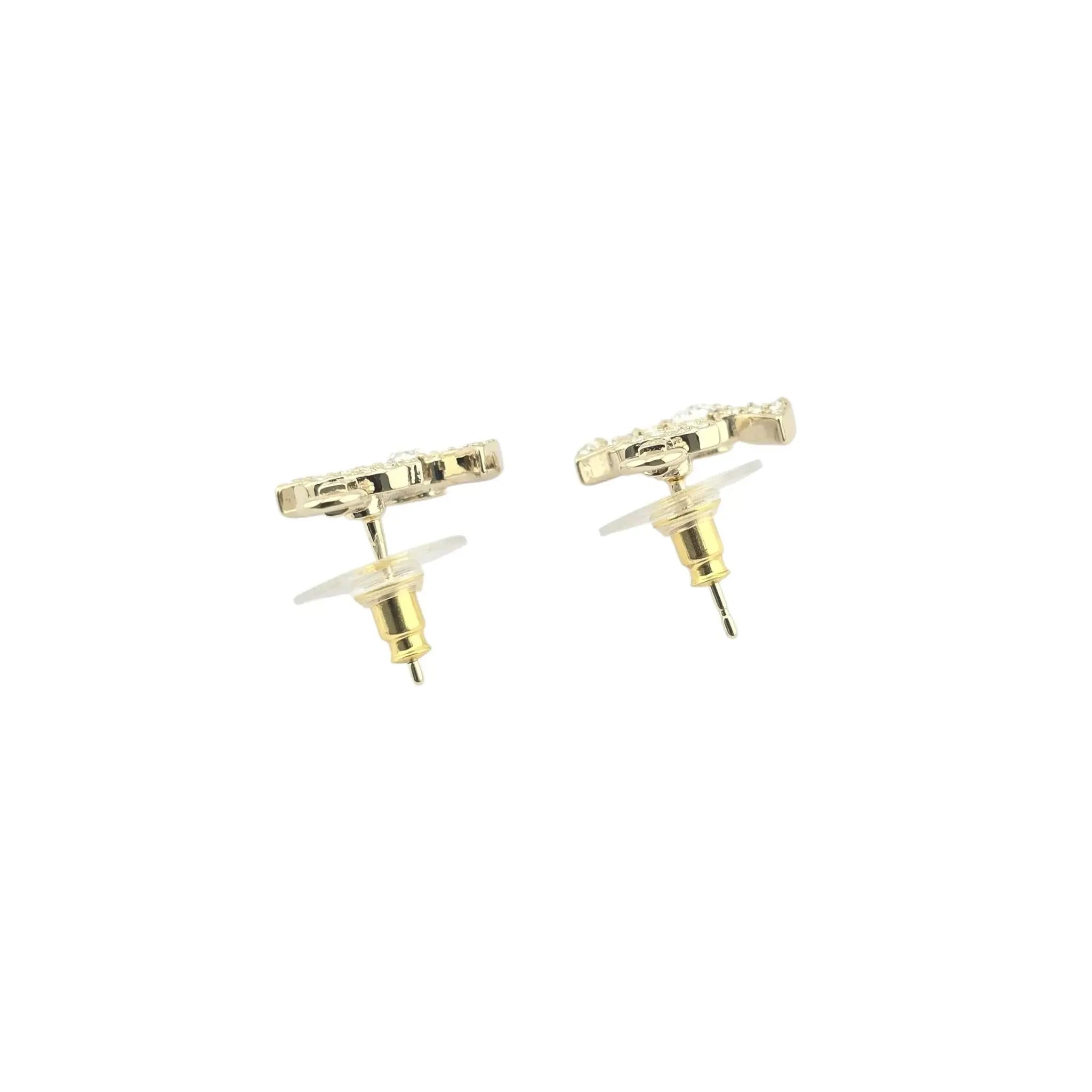 Chanel CC Crystal Anchor Stud Earrings 2025 CHANEL