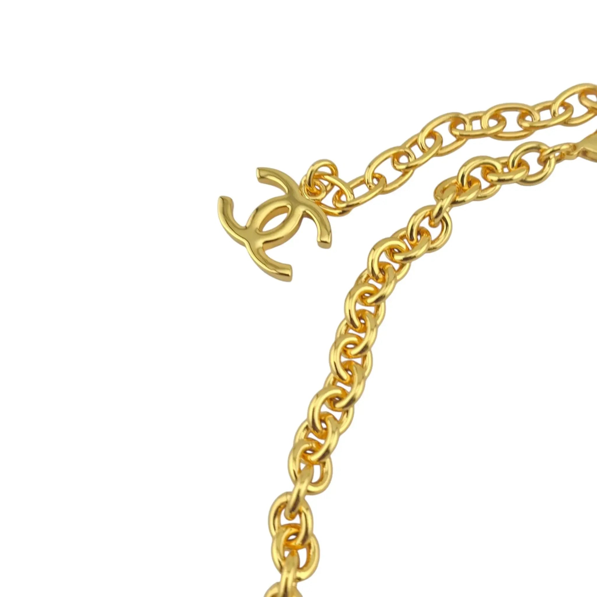 Chanel CC Enamel 'Coco Chanel' Charm Necklace B24 CHANEL