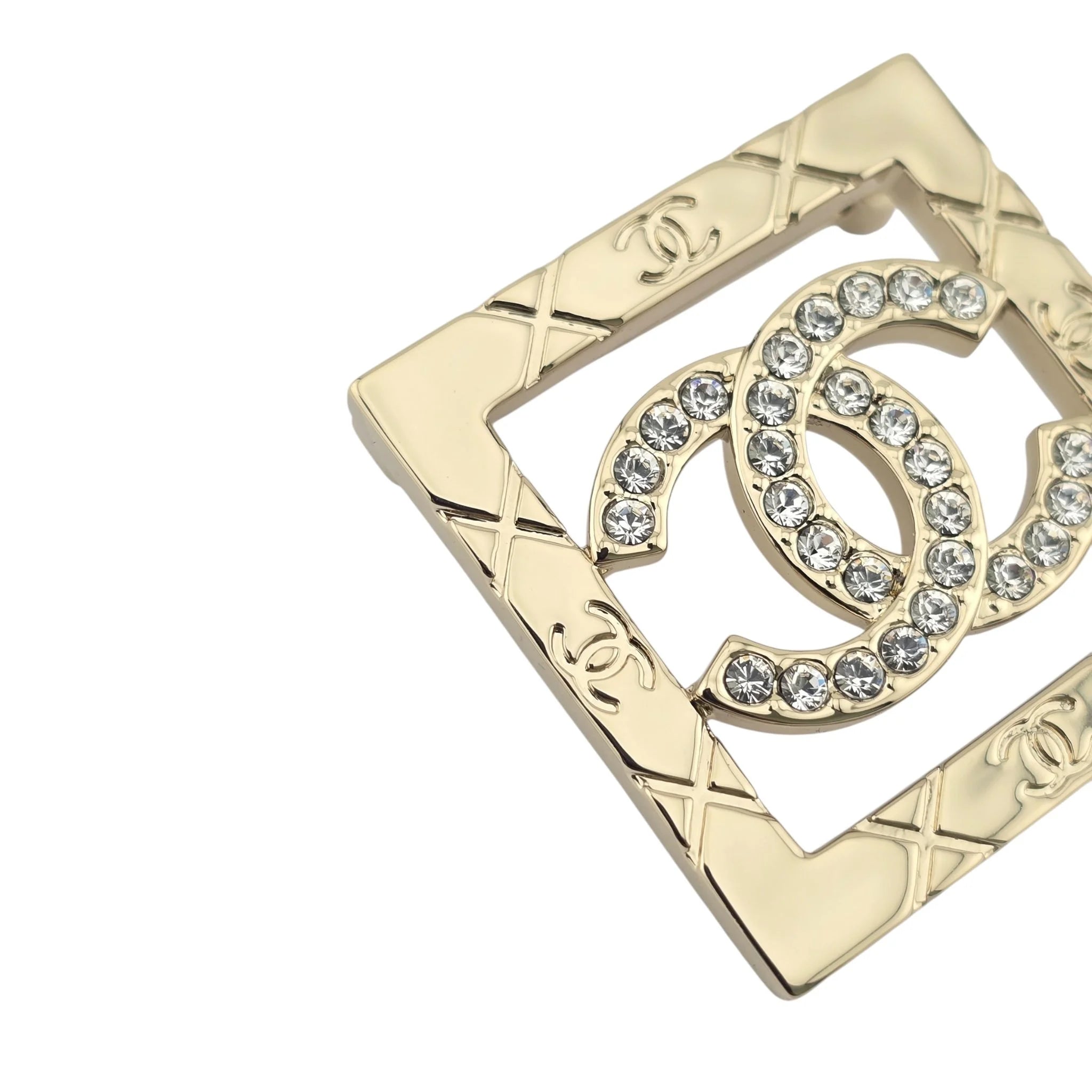 Chanel CC Square Crystal Brooch 2025 CHANEL