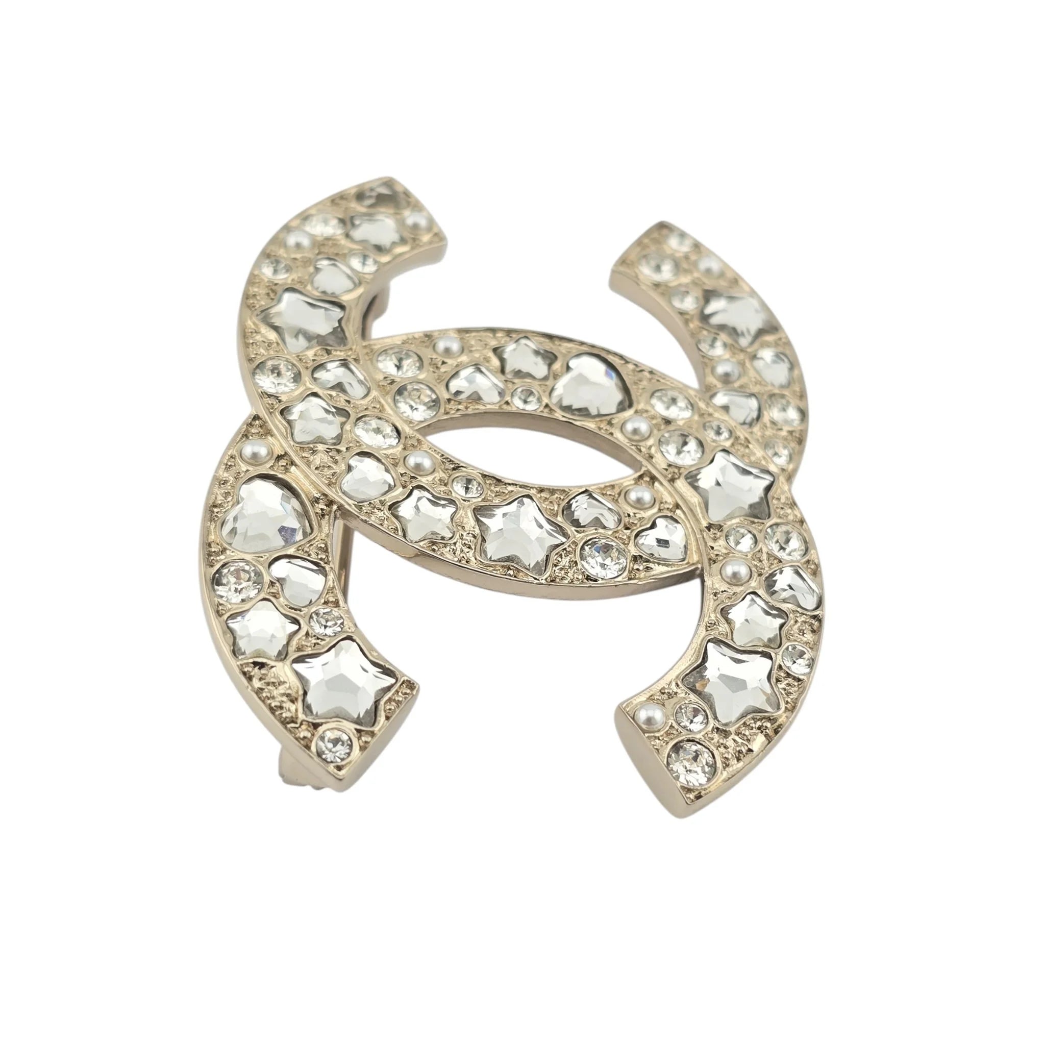 Chanel CC Gold Star Crystal Brooch 2025 CHANEL