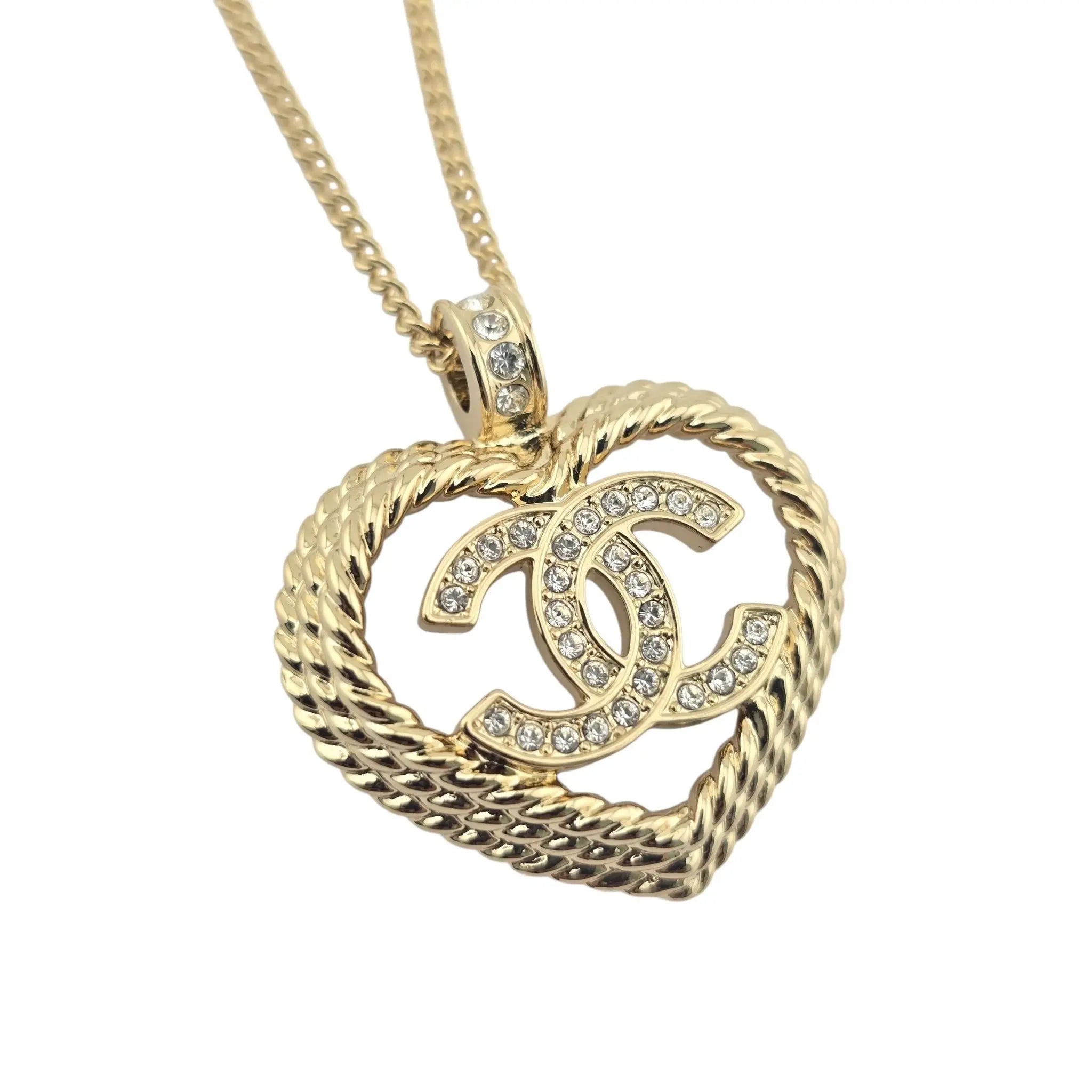 Chanel CC Heart Pendant Necklace 2024 CHANEL