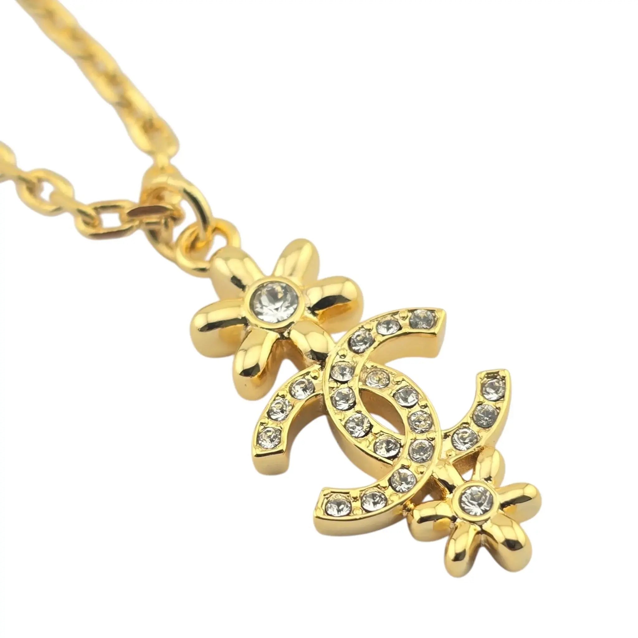 Chanel CC Gold Floral Necklace 2023 CHANEL