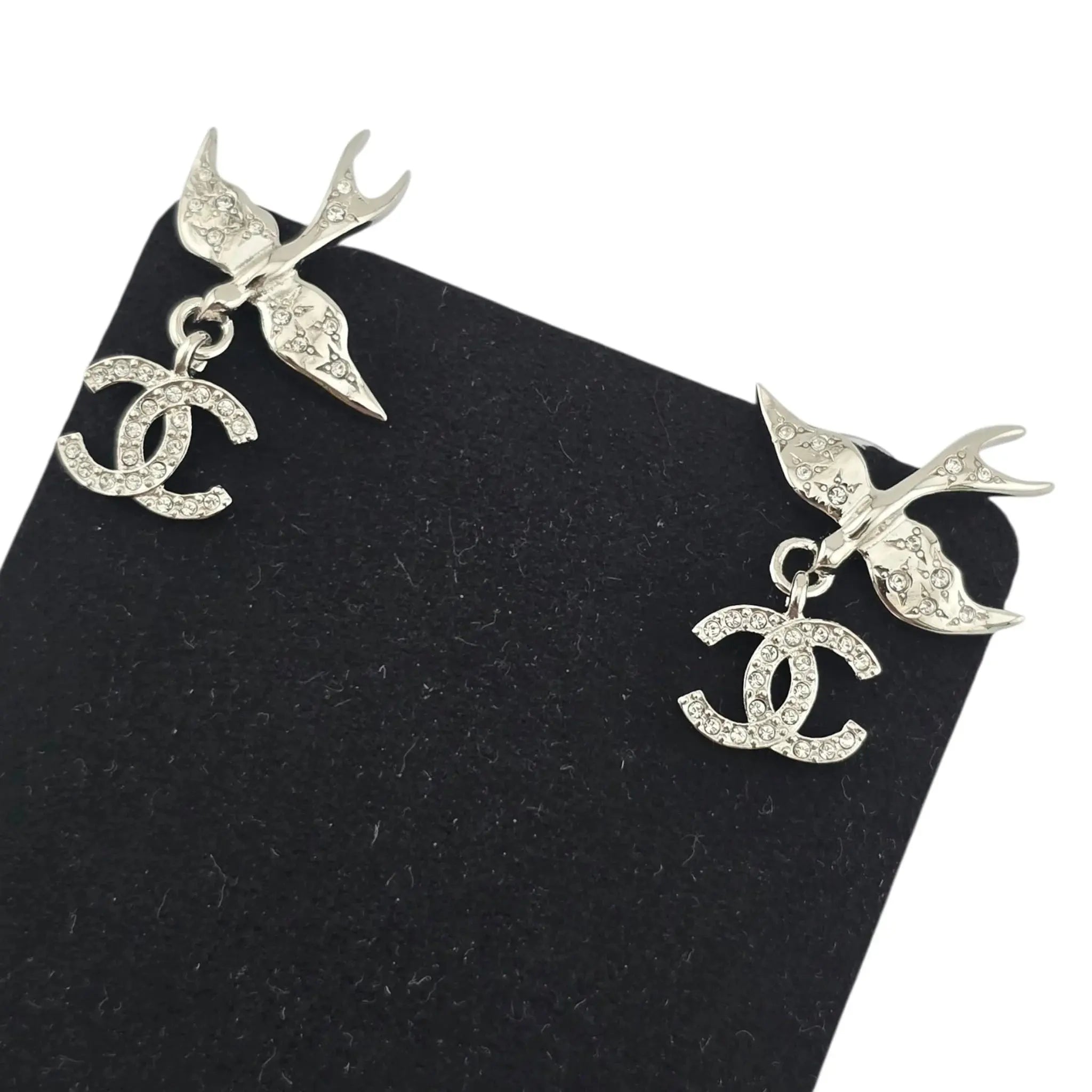 Chanel CC Silver Bird Earrings SS25 CHANEL