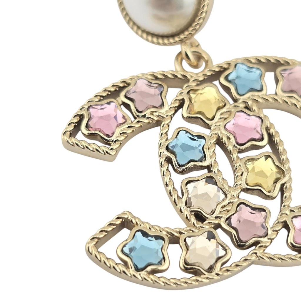 Chanel CC Multicoloured Drop Earrings 2025 CHANEL