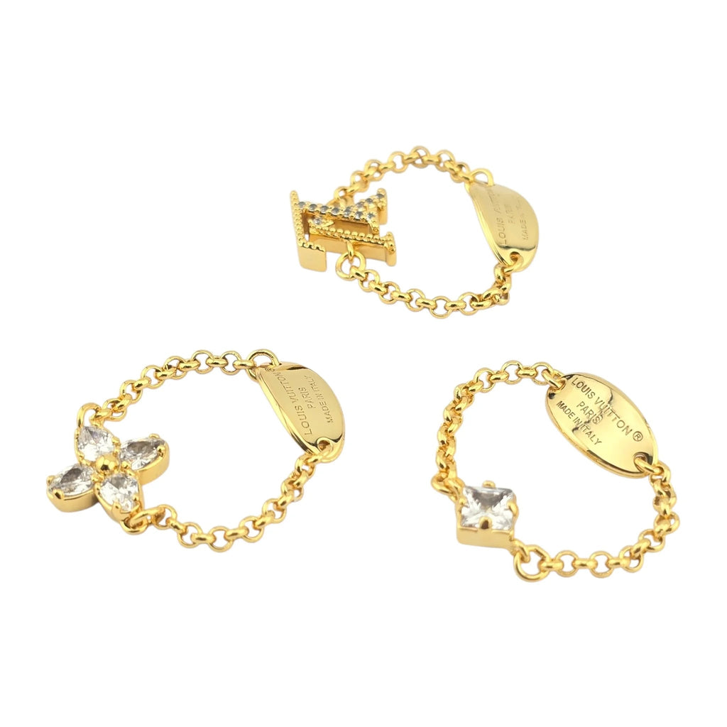 Louis Vuitton LV Lady Ring Set Gold LOUIS VUITTON