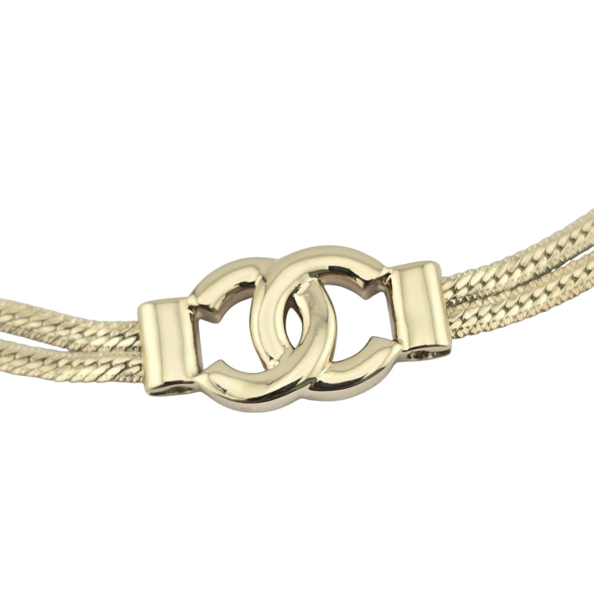 Chanel CC Choker Multi-Strand Gold Necklace 2024 CHANEL