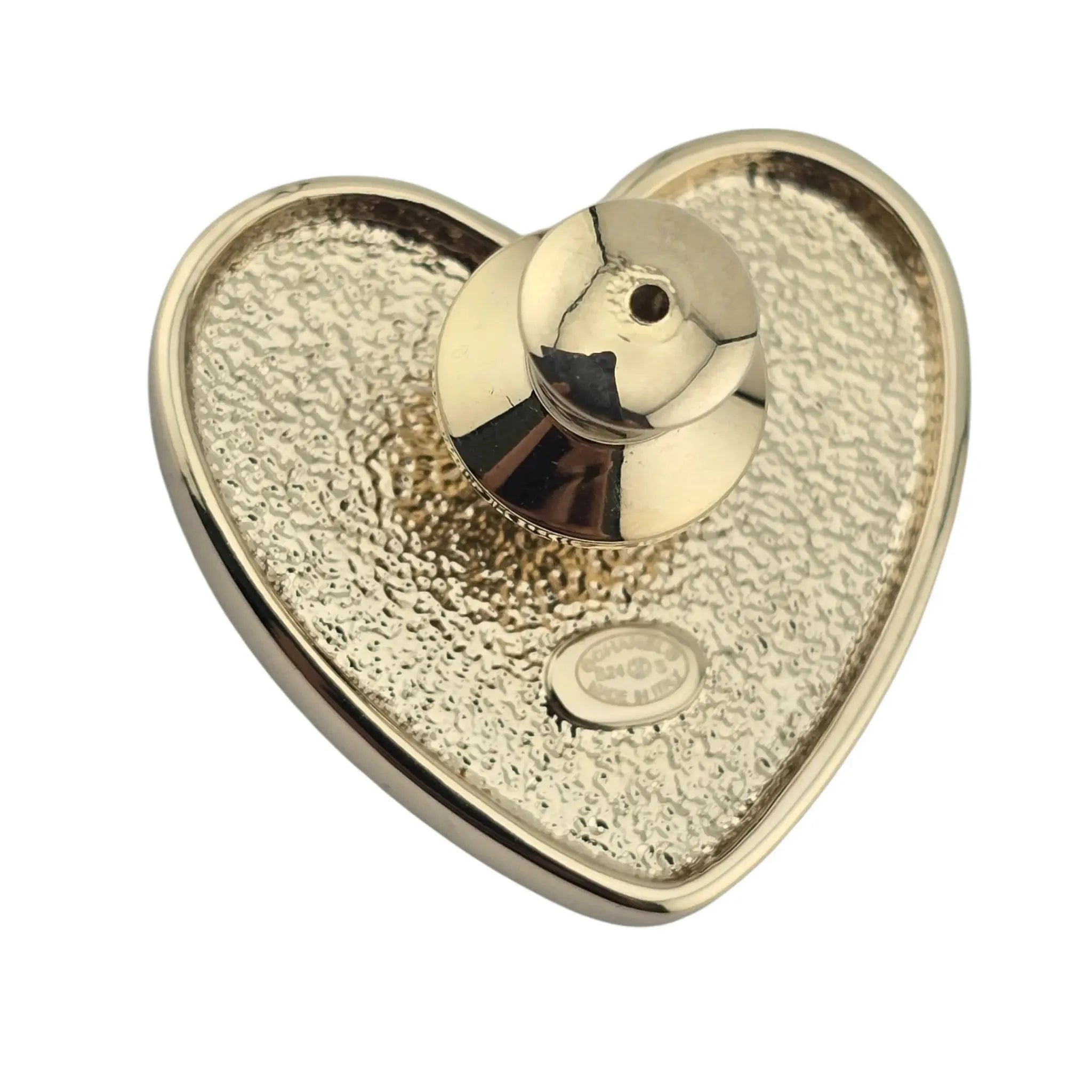 Chanel CC Black Heart Pin Brooch 2024 CHANEL