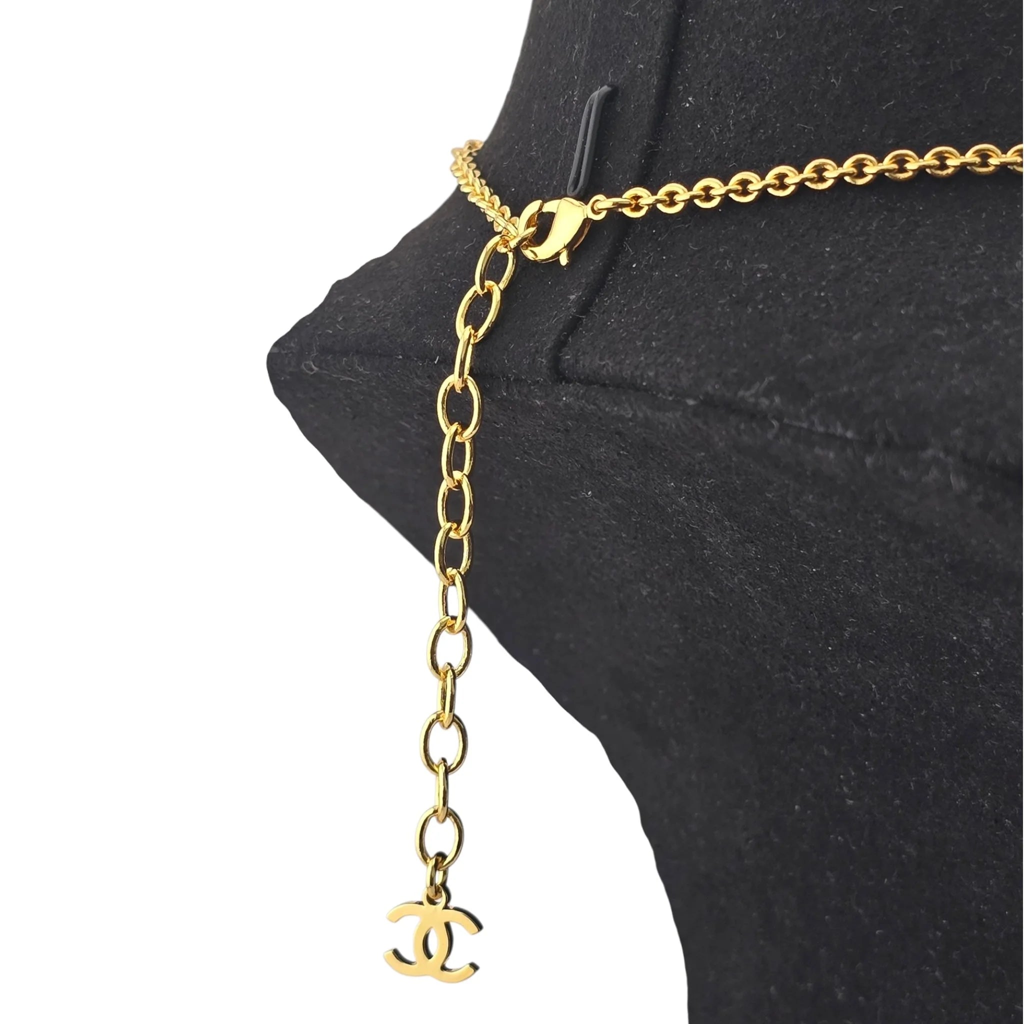 Chanel CC Pendant Gold Black Necklace 2025 CHANEL