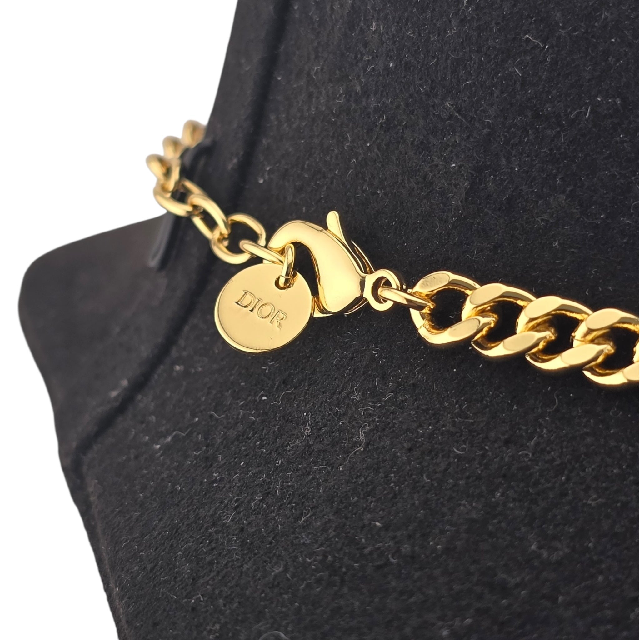 Christian Dior Metal Crystal Dio(r)evolution Choker Necklace Gold DIOR