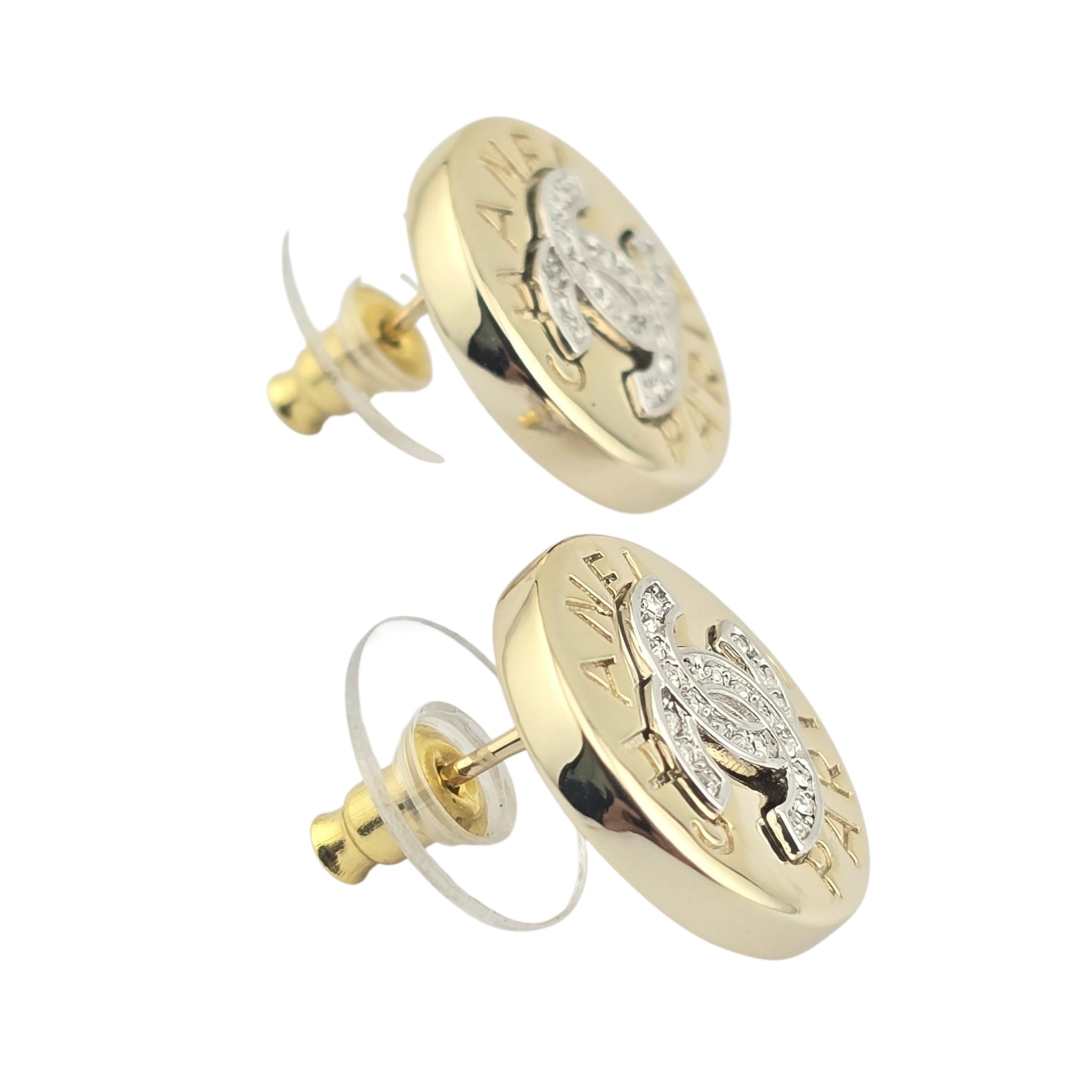Chanel CC Round Gold Silver Earrings 2025 CHANEL