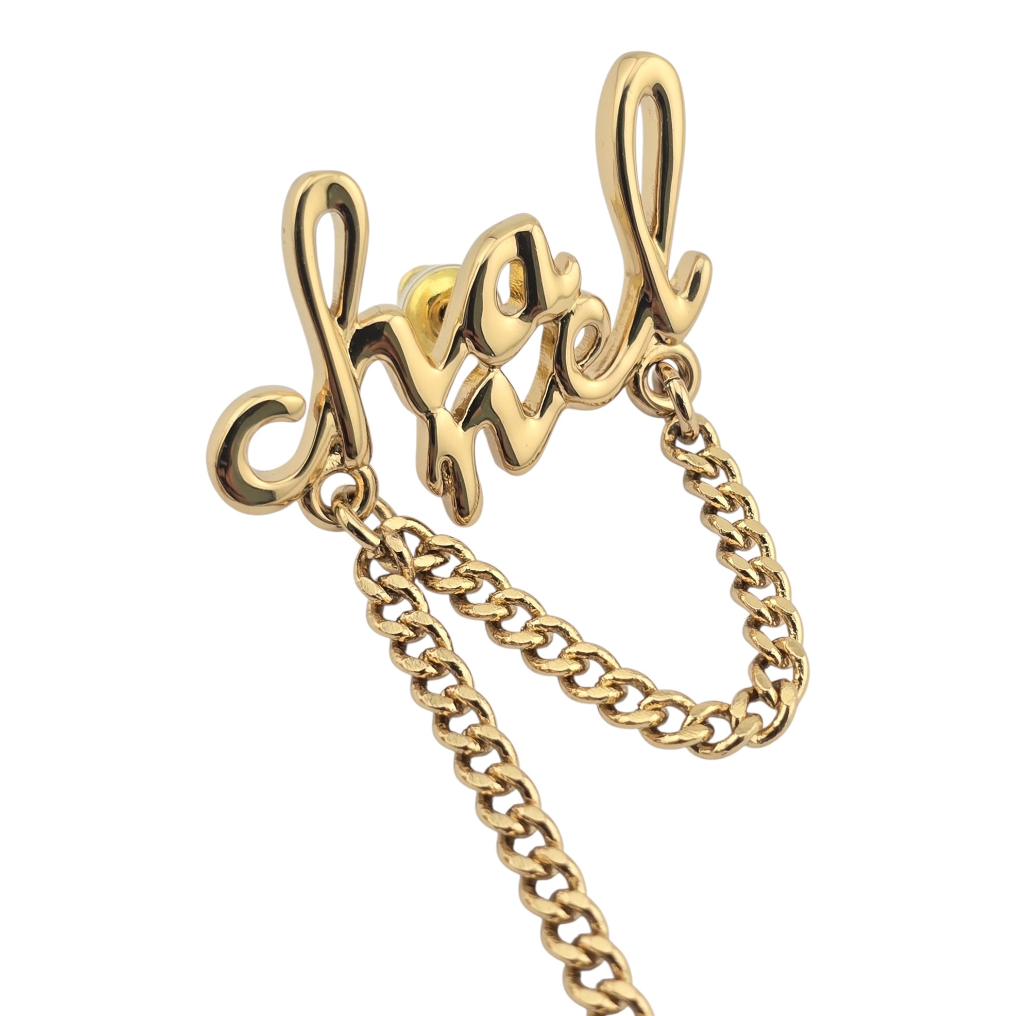 Chanel CC Logo Drop Chain Gold Earrings 2024 CHANEL