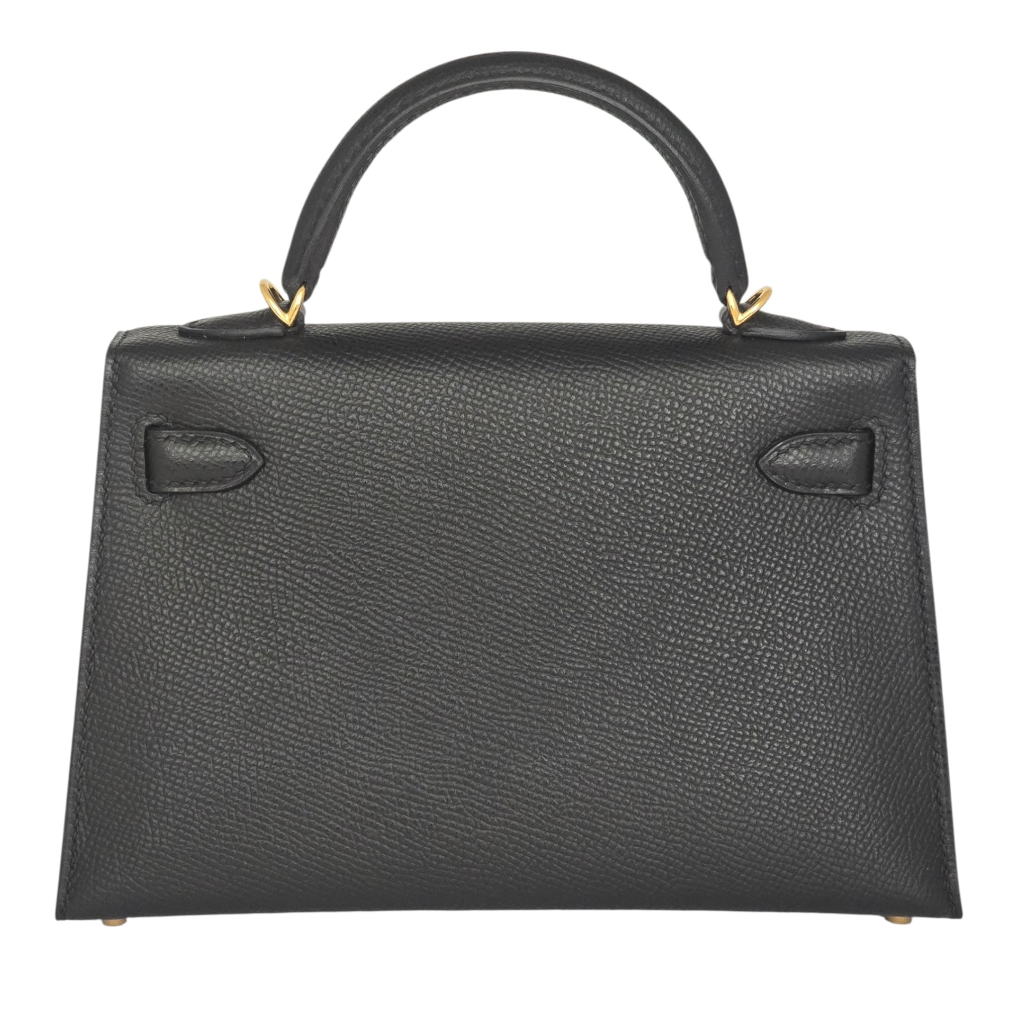 Hermes Mini Kelly II Epsom Noir Gold Hardware Bag HERMES