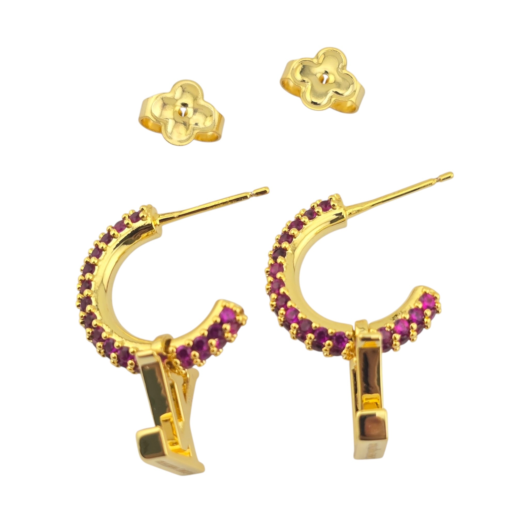 Louis Vuitton LV Iconic Strass Pink Crystals Earrings 