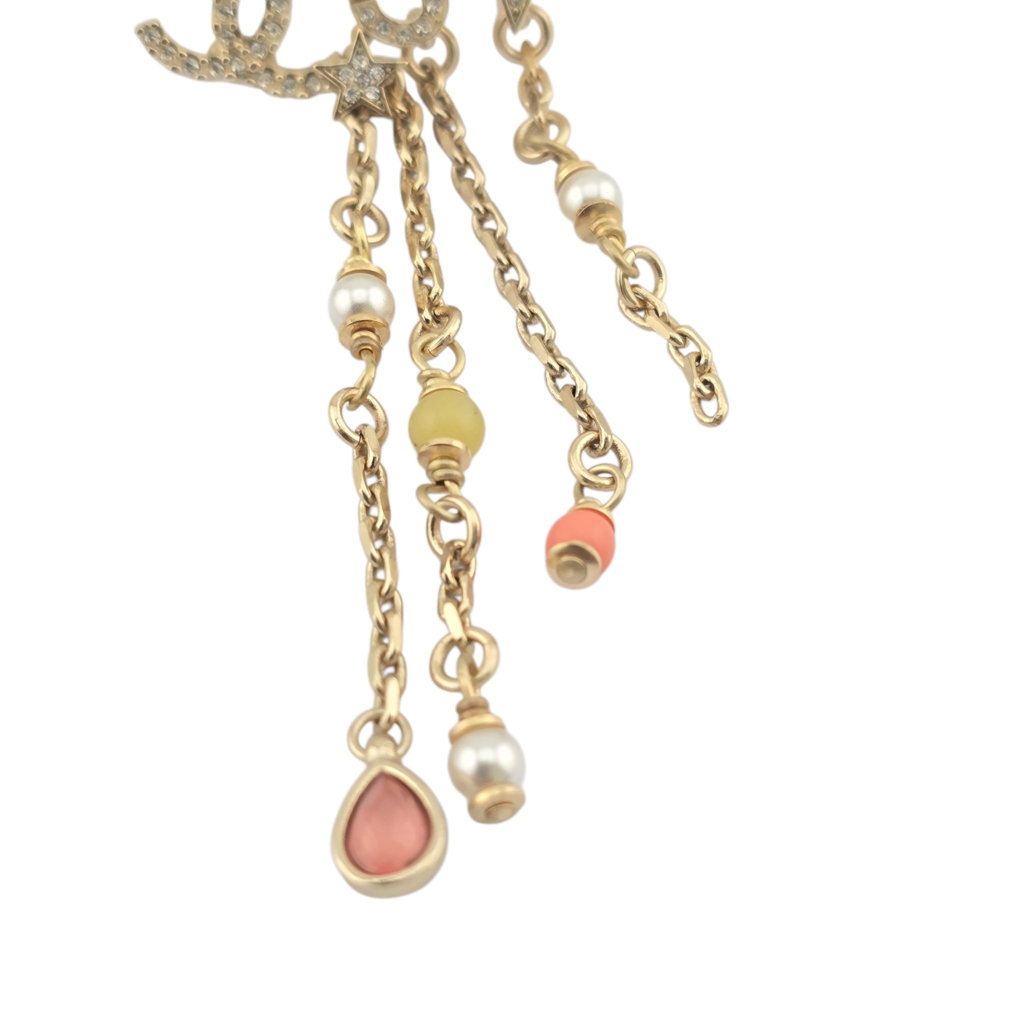 Chanel CC Gold Multi Chain Drop Earrings 2022 CHANEL