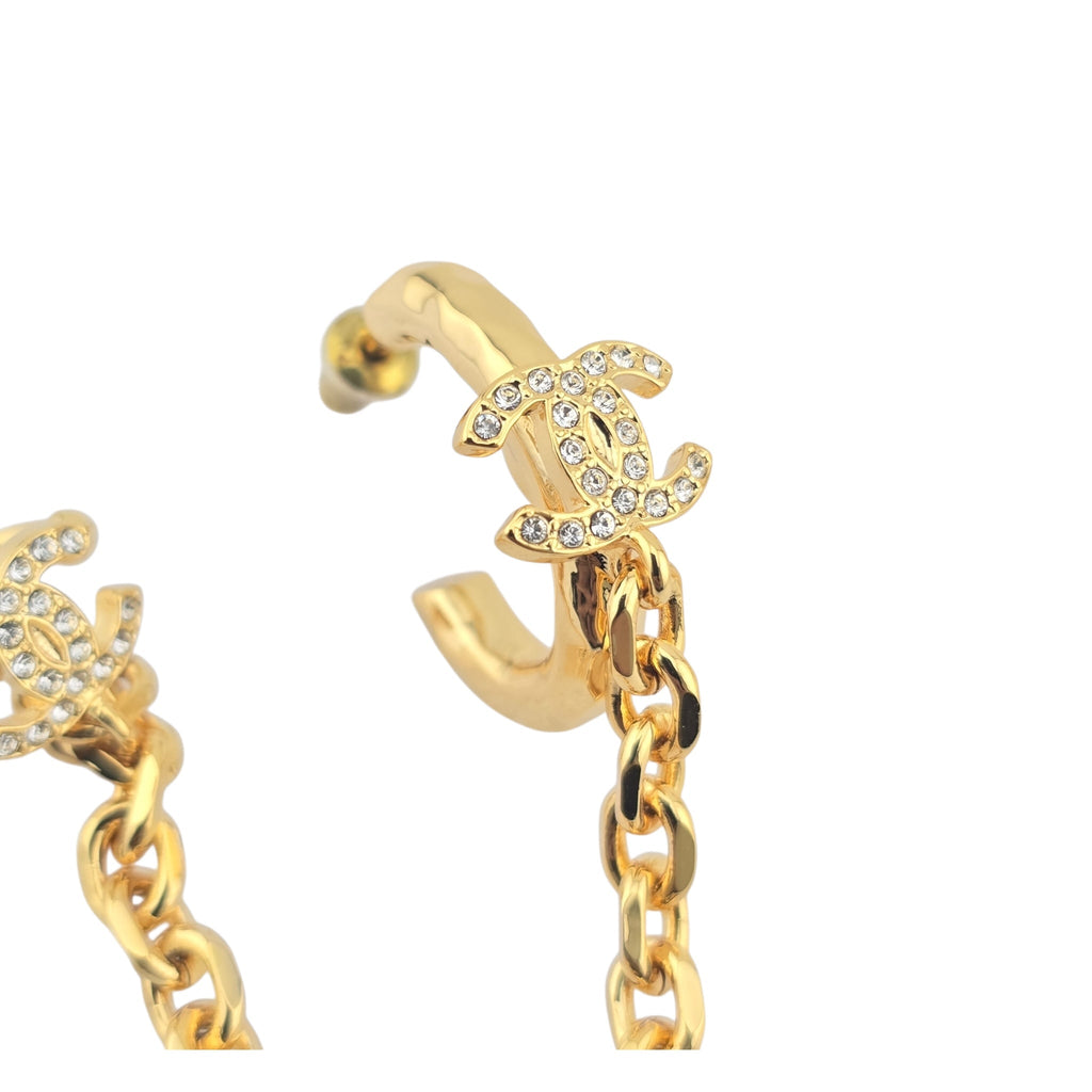 Chanel CC Gold Ear Clip Earrings 2022 CHANEL