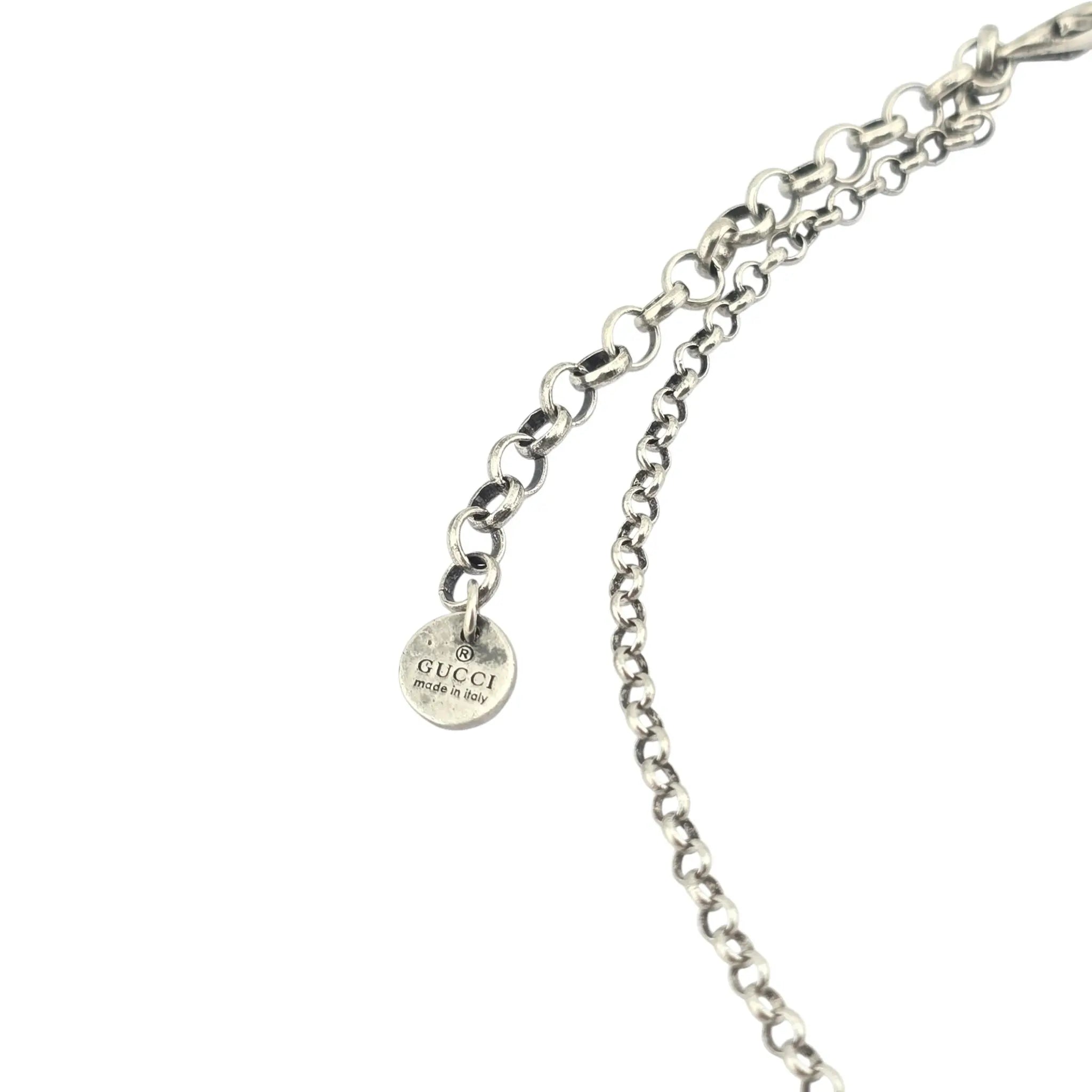 GUCCI GG Double G 925 Sterling Silver Necklace GUCCI
