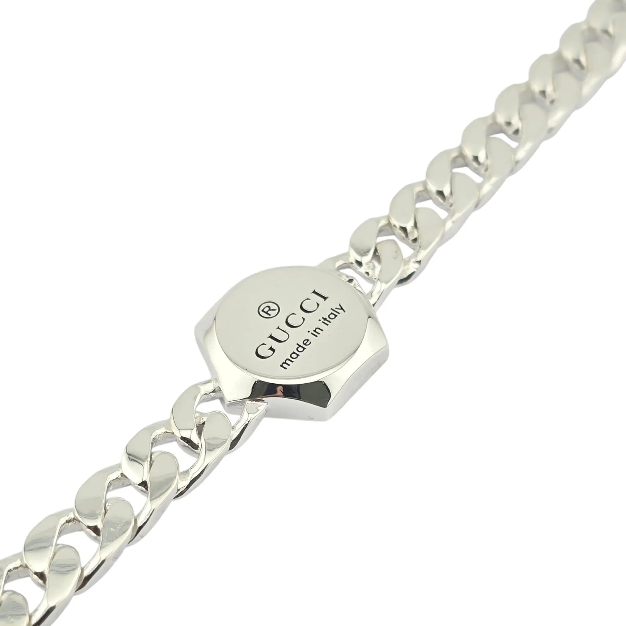 GUCCI GG Trademark Sterling Silver Bracelet GUCCI