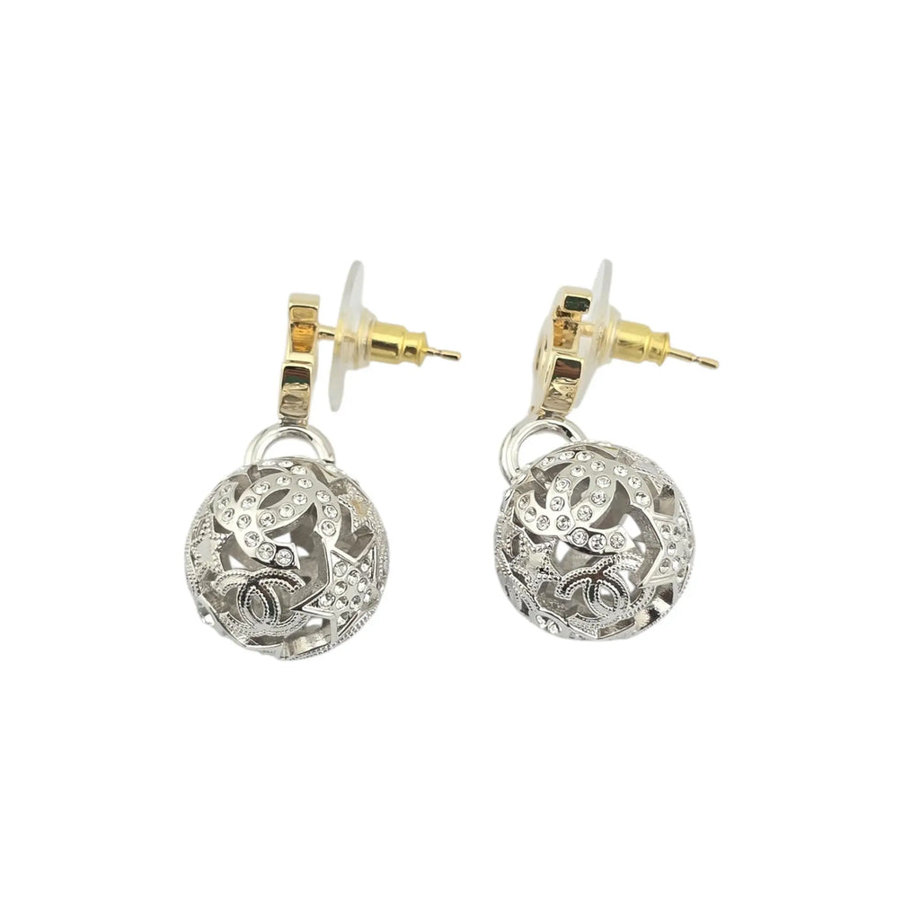 Chanel CC Gold / Silver Ball Earrings 2025 CHANEL