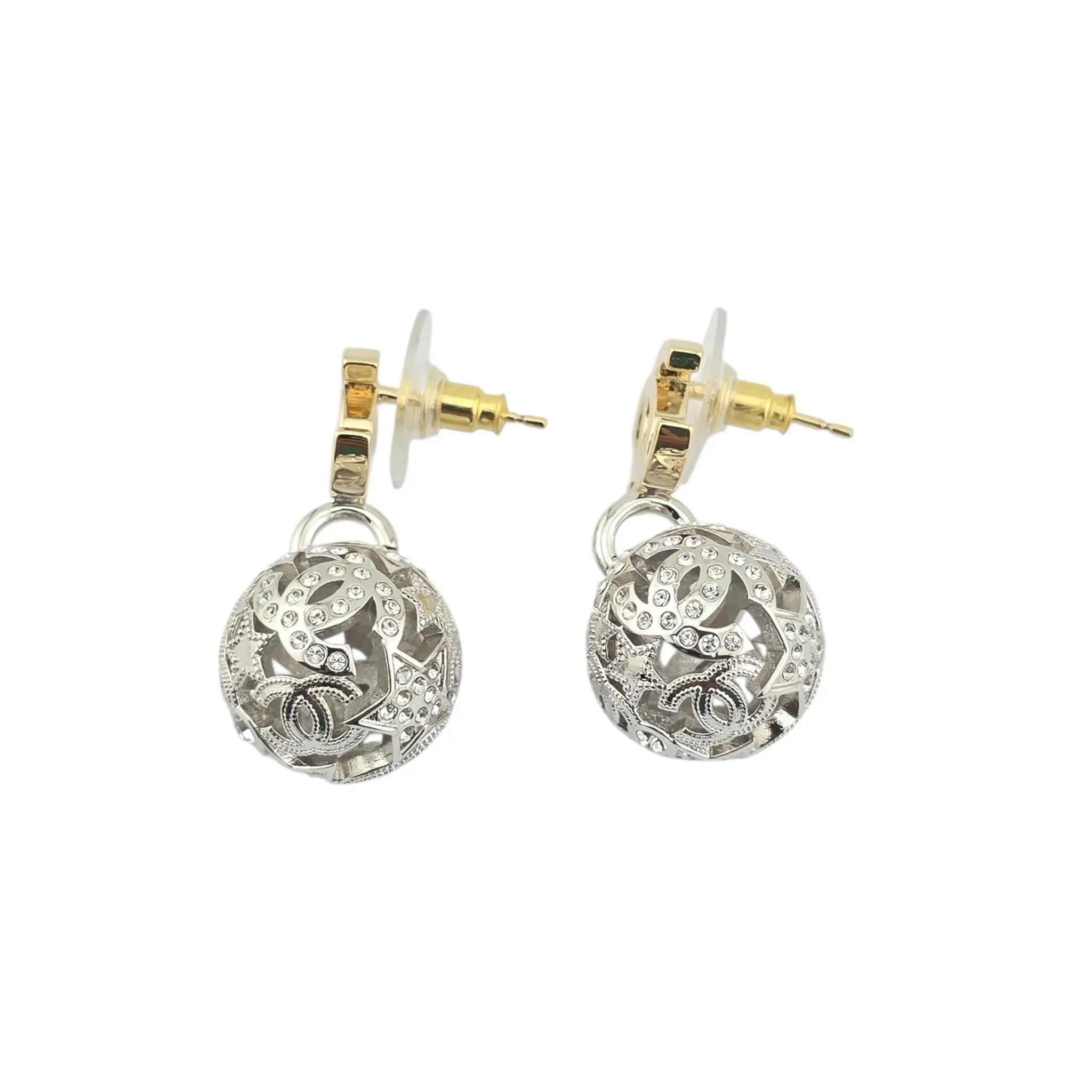Chanel CC Gold / Silver Ball Earrings 2025 CHANEL