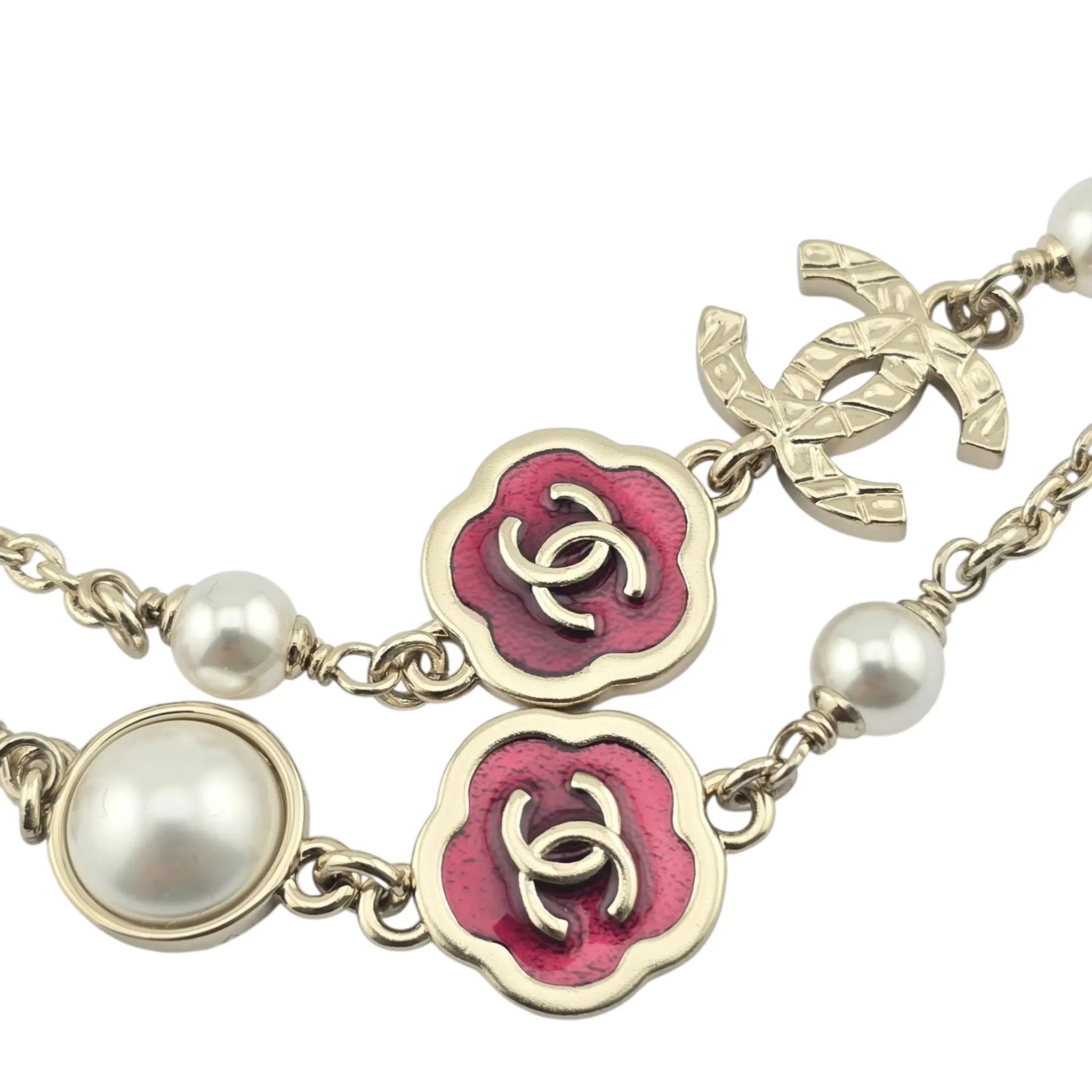 Chanel CC Faux Pearl Metal Long Necklace 2025 CHANEL