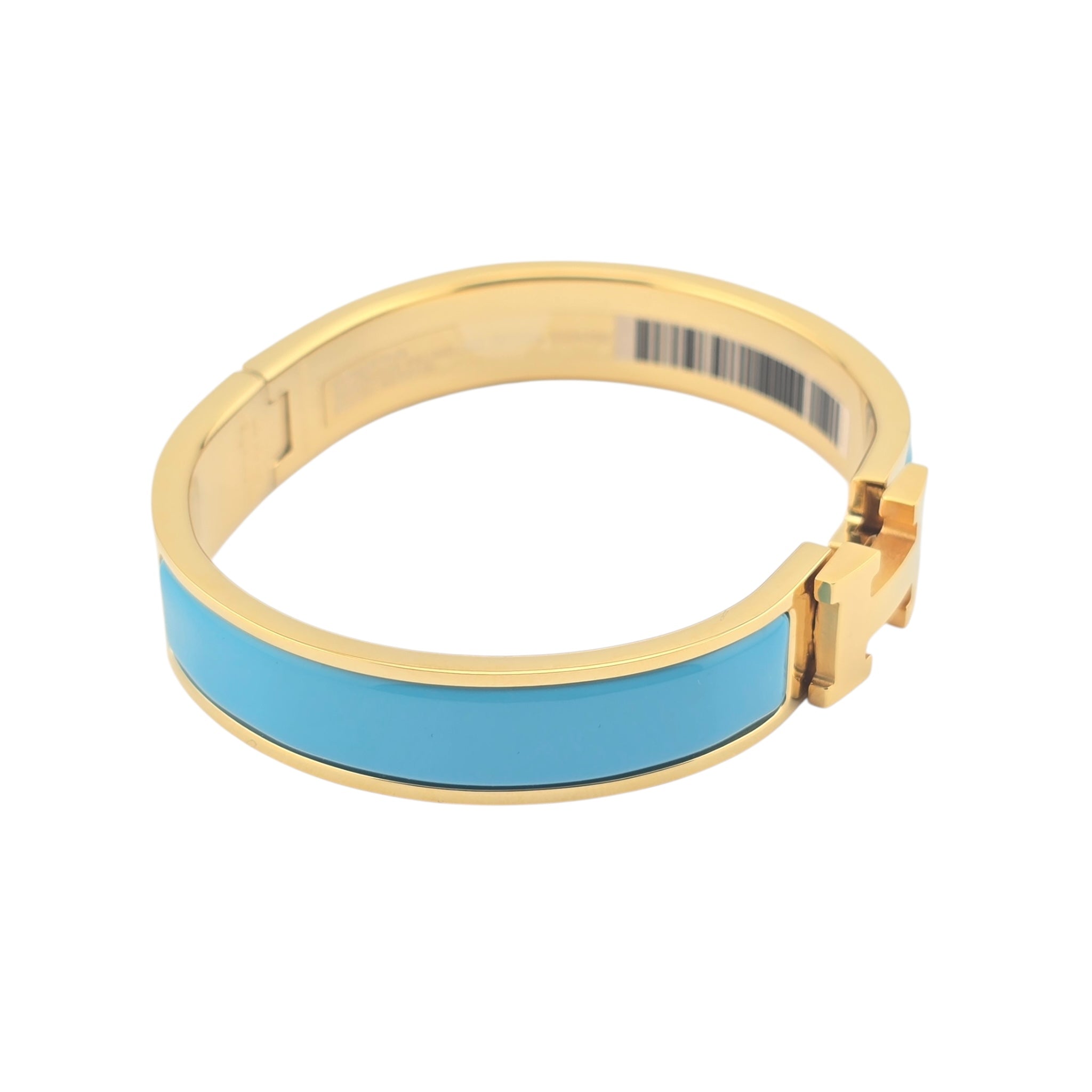 Hermes Clic H Bracelet Blue Gold GM