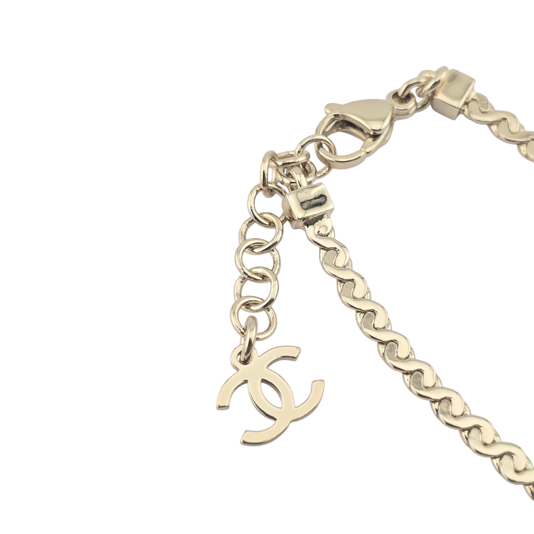 Chanel CC Gold Black Enamel Bracelet 2025