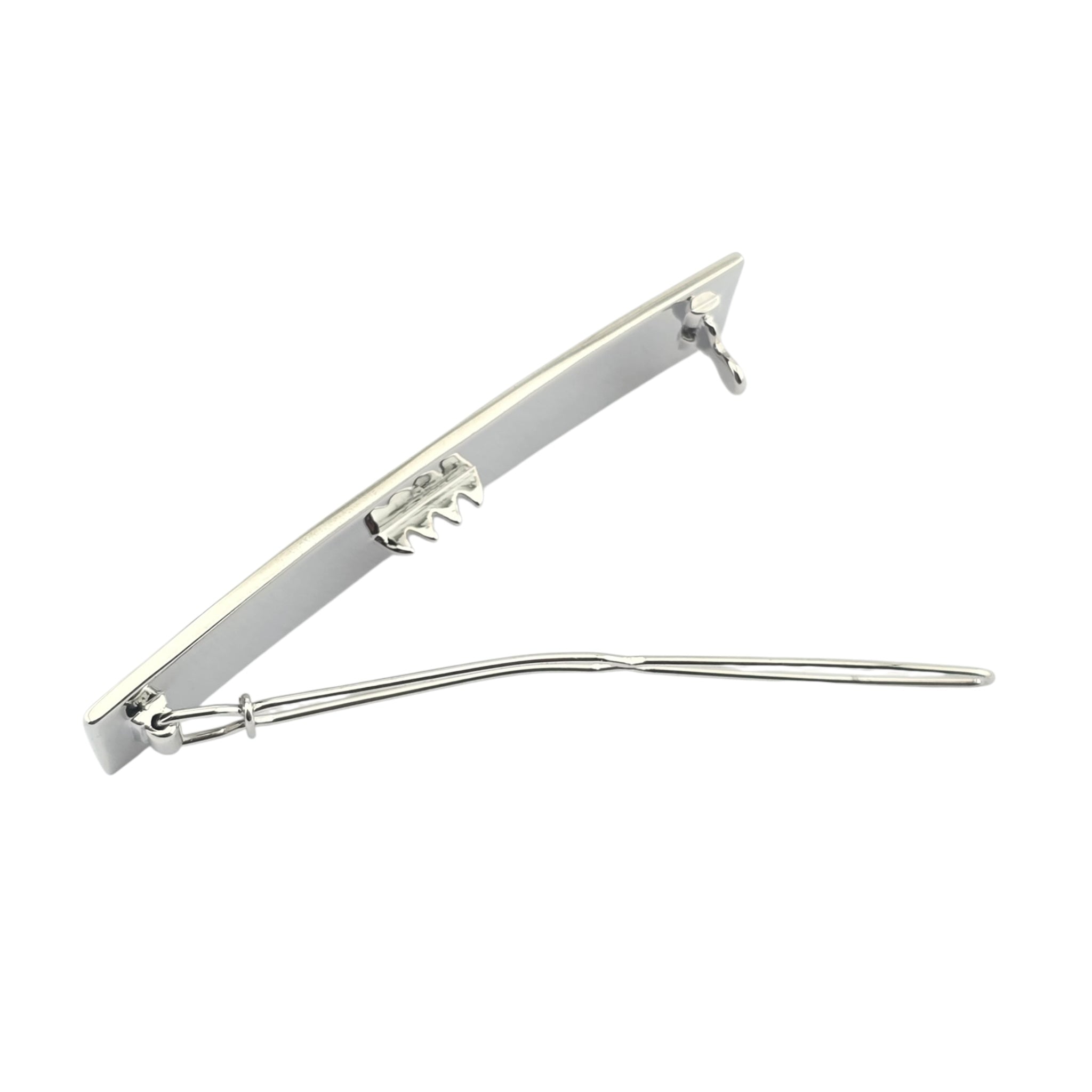 Chanel Logo Silver Hair Barrette Clip 2021