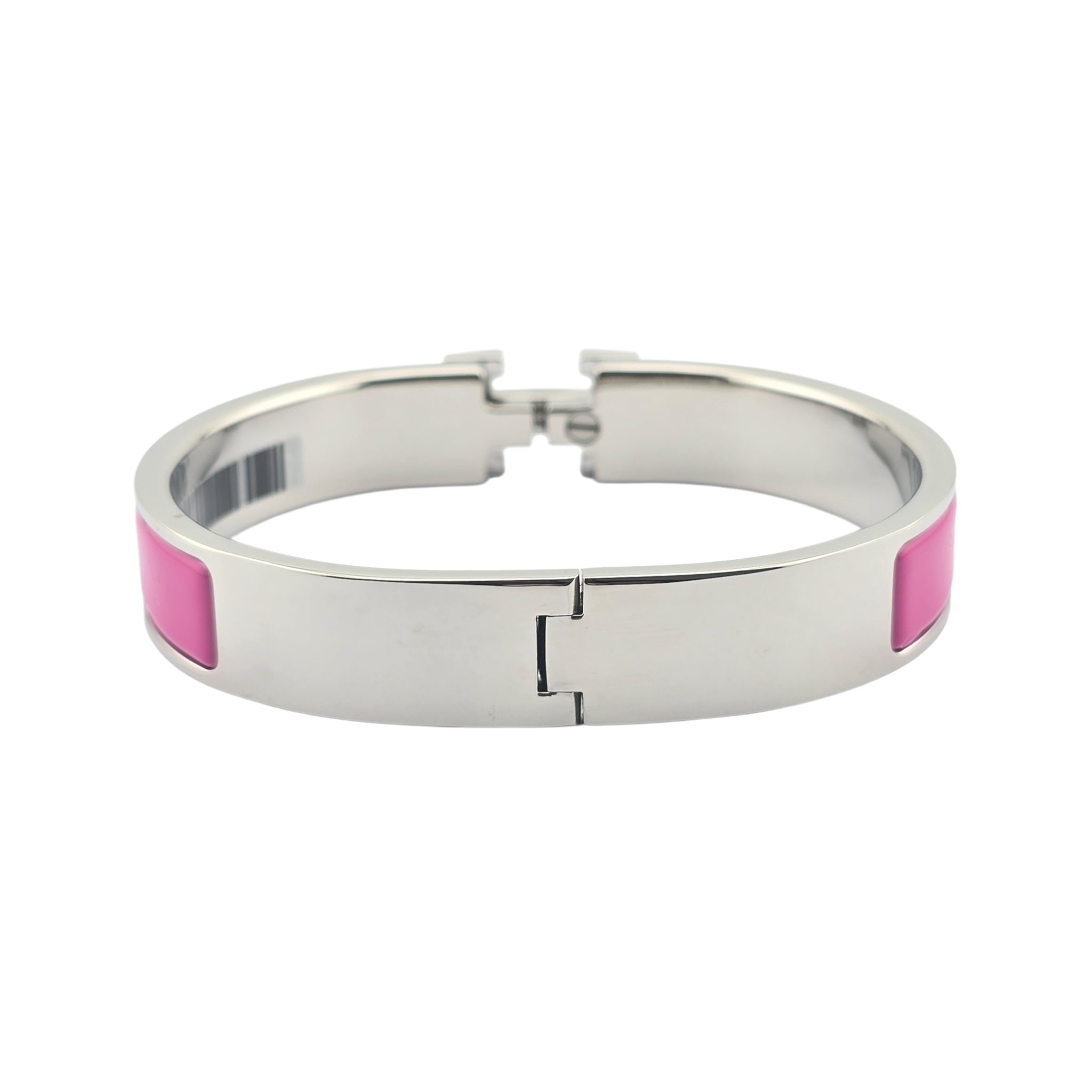 Hermes Clic H Bracelet Rose Azalee Palladium GM