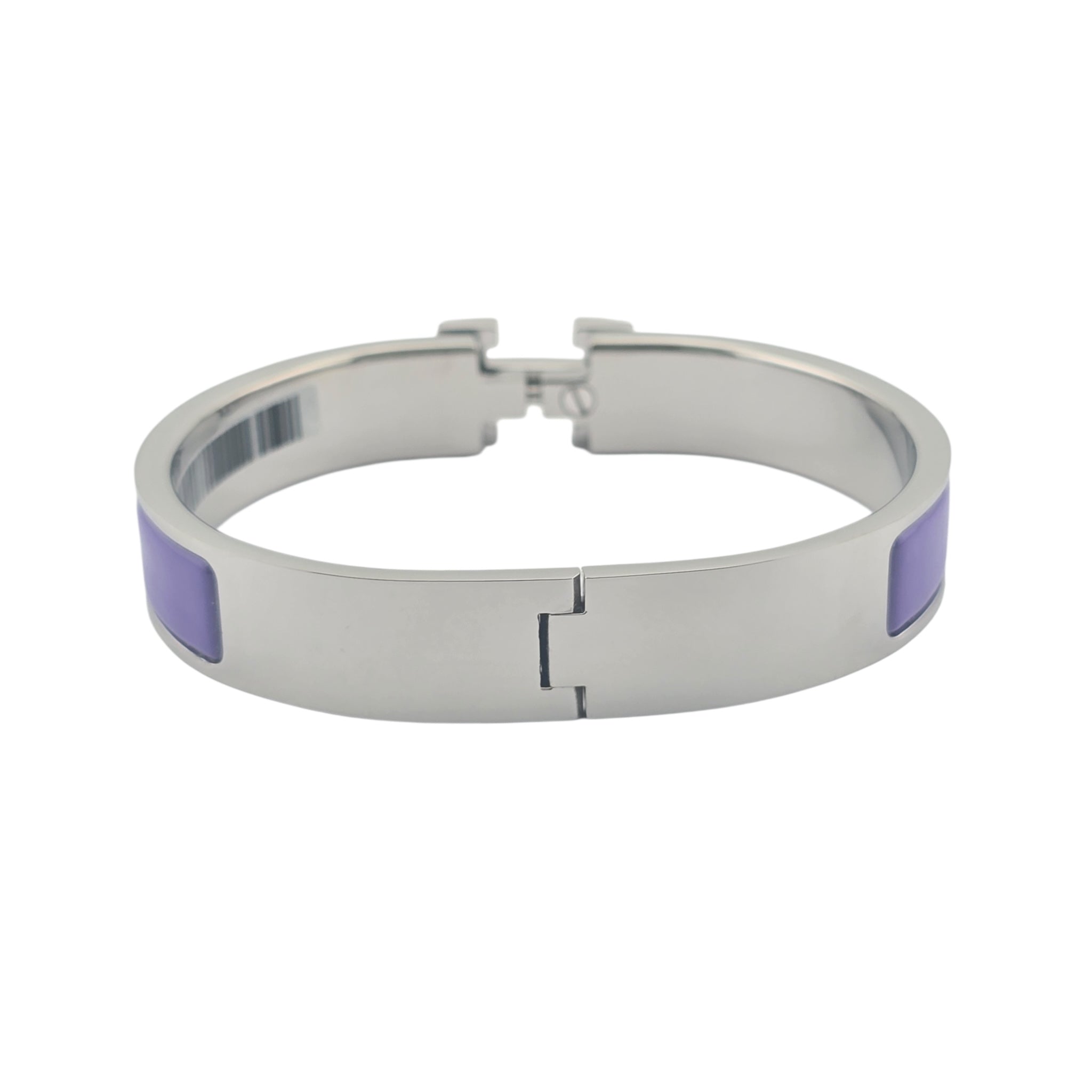 Hermes Clic H Bracelet Purple Lilas Palladium GM