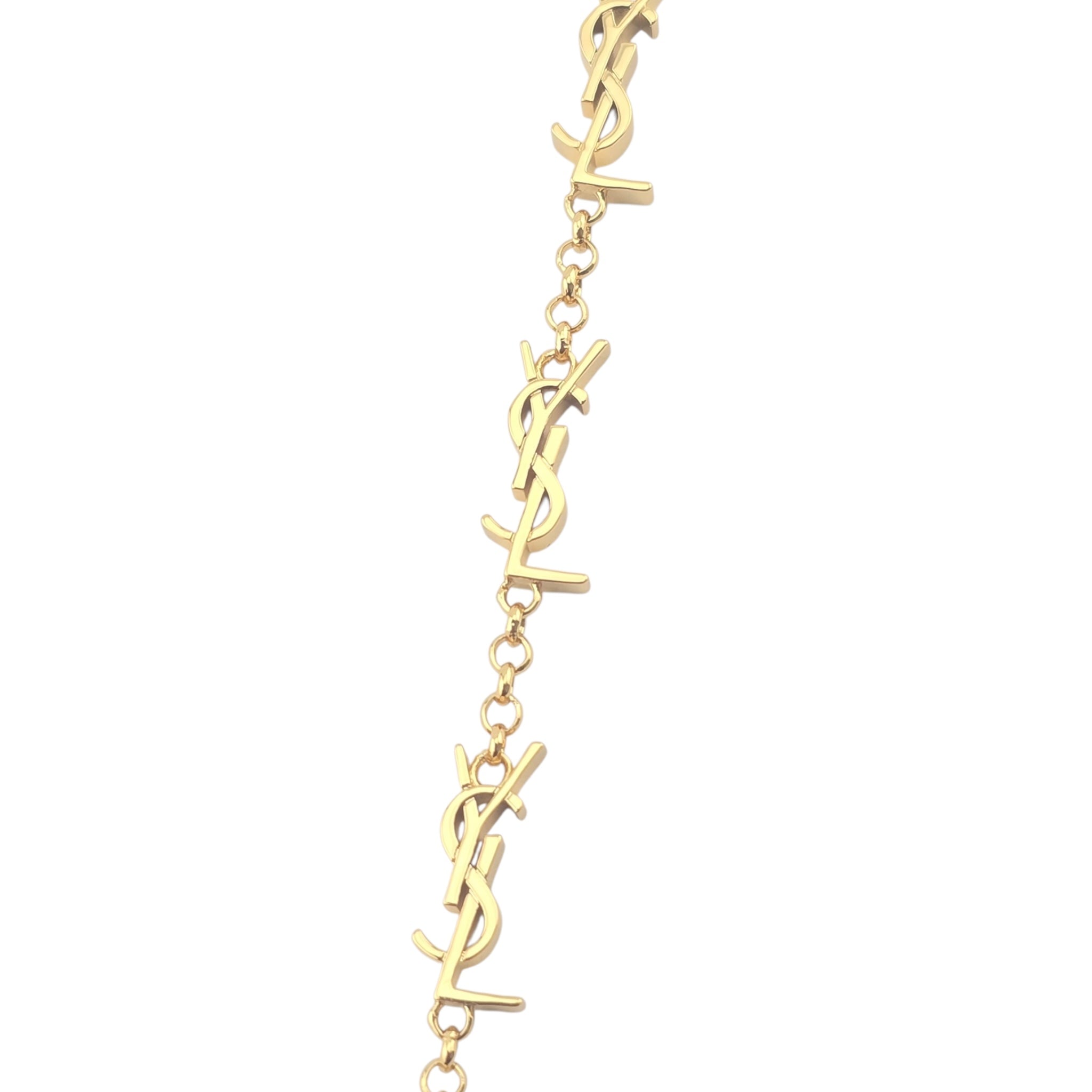 Saint Laurent YSL Cassandre Gold Metal Bracelet