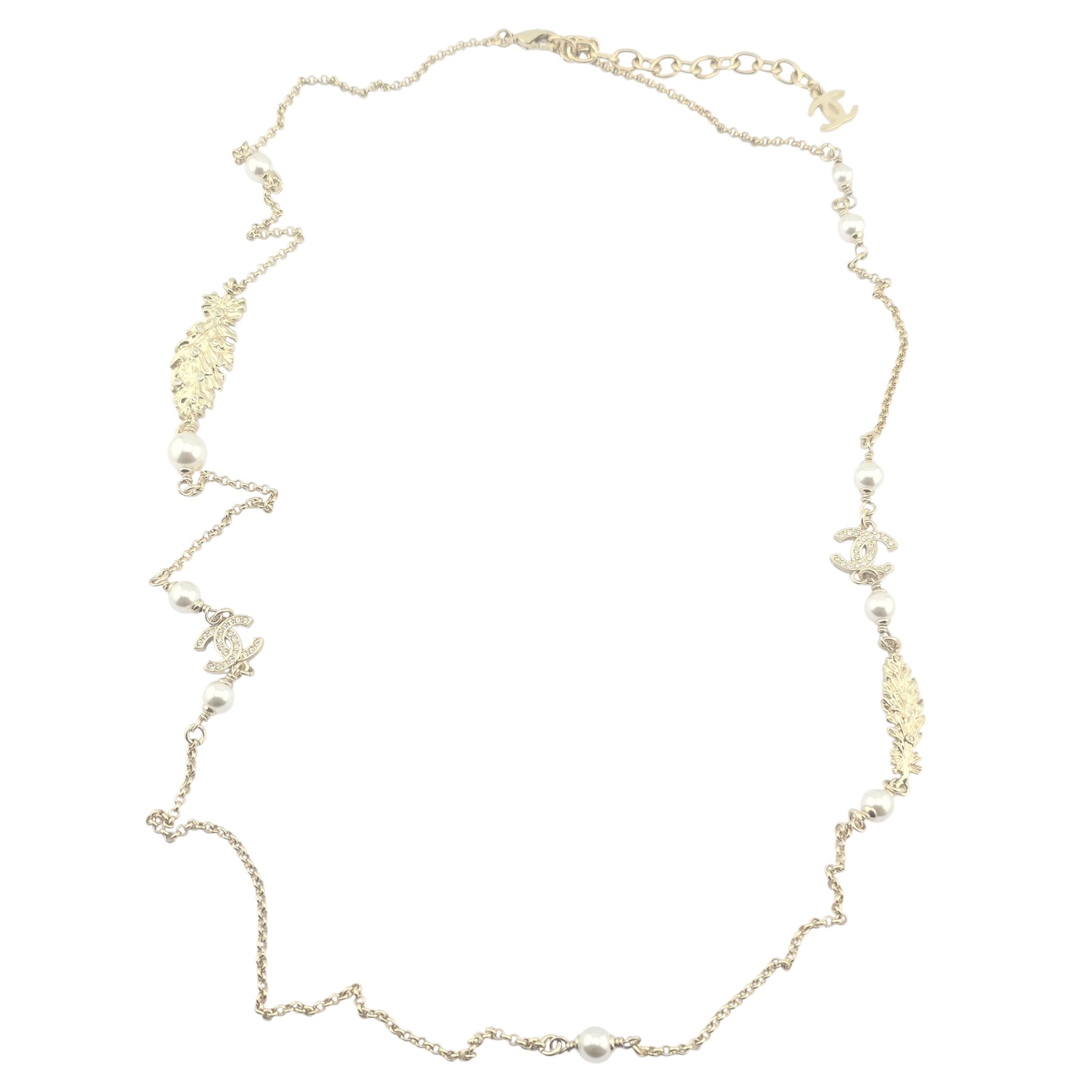 Chanel CC Long Necklace Gold 2025
