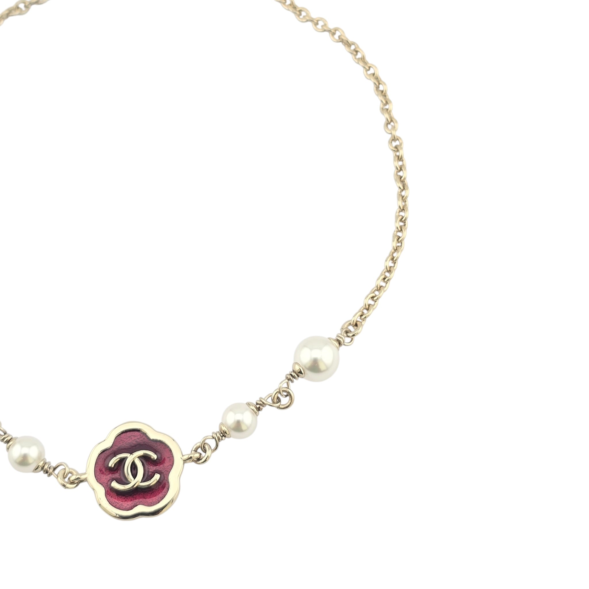 Chanel CC Red Pendant Necklace 2025