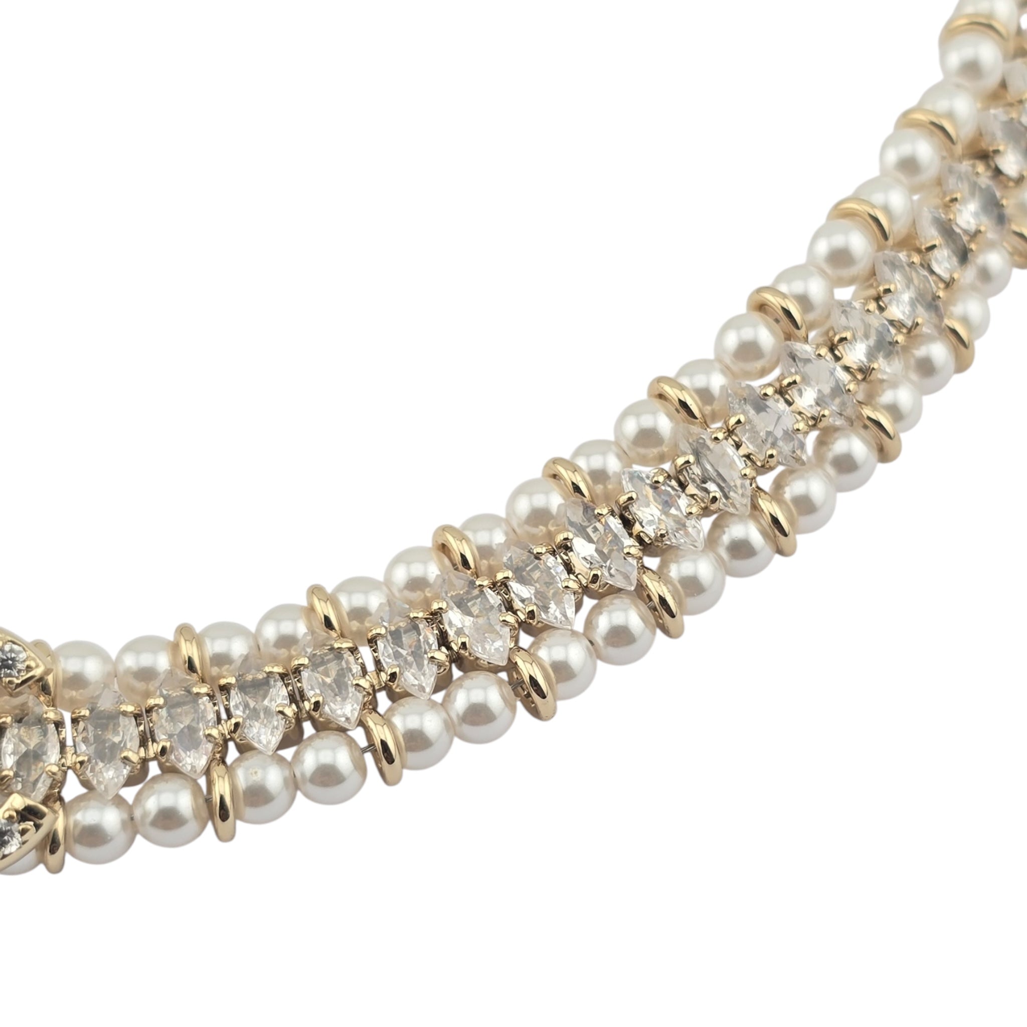 Chanel CC Faux Pearl Crystal Choker 2022