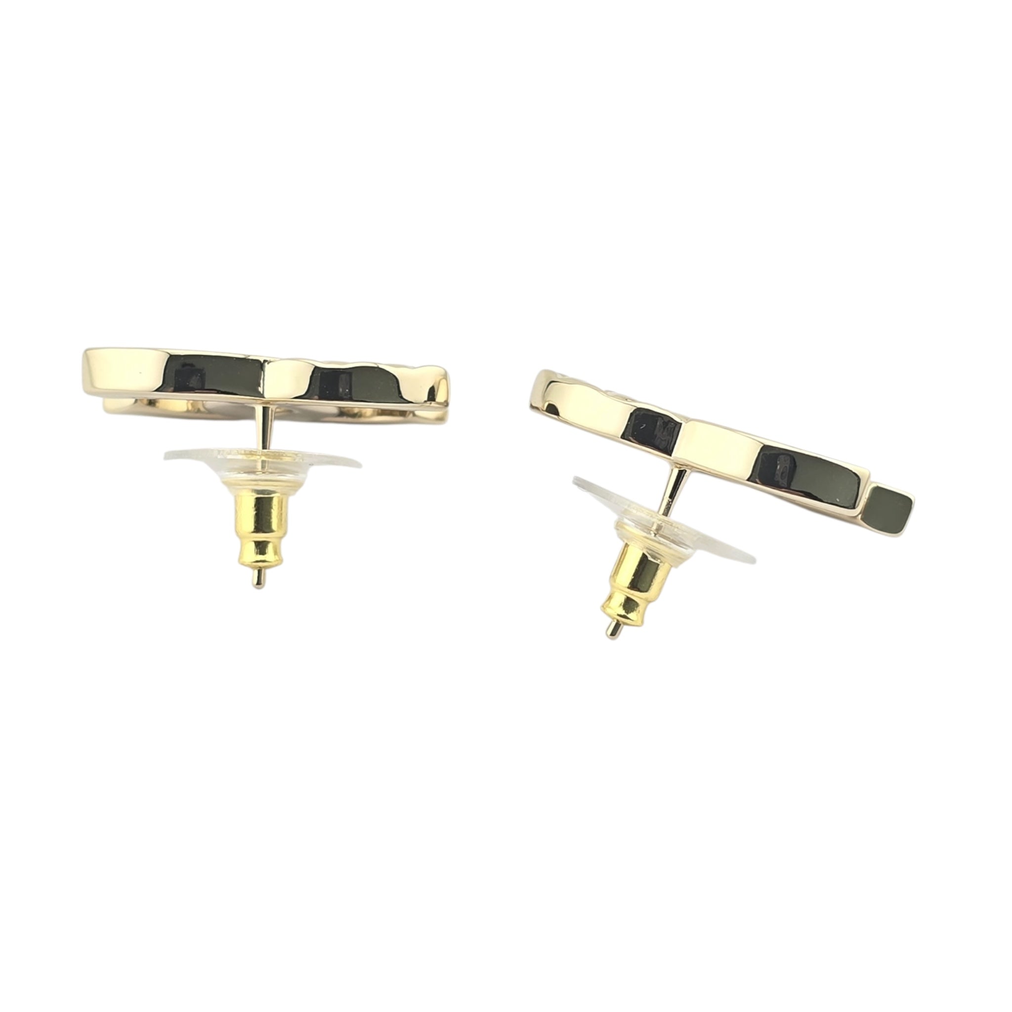 Chanel CC Gold Pink Stud Earrings 2025
