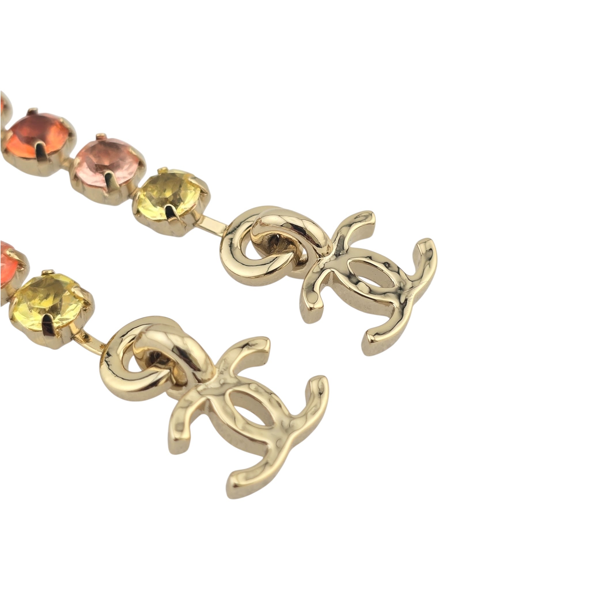 Chanel CC Rainbow Crystal Earrings A24