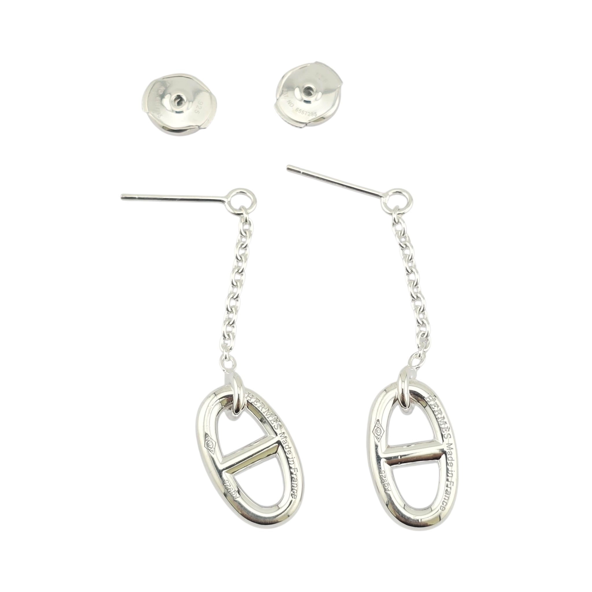 Hermes Farandole Sterling Silver Earrings Medium