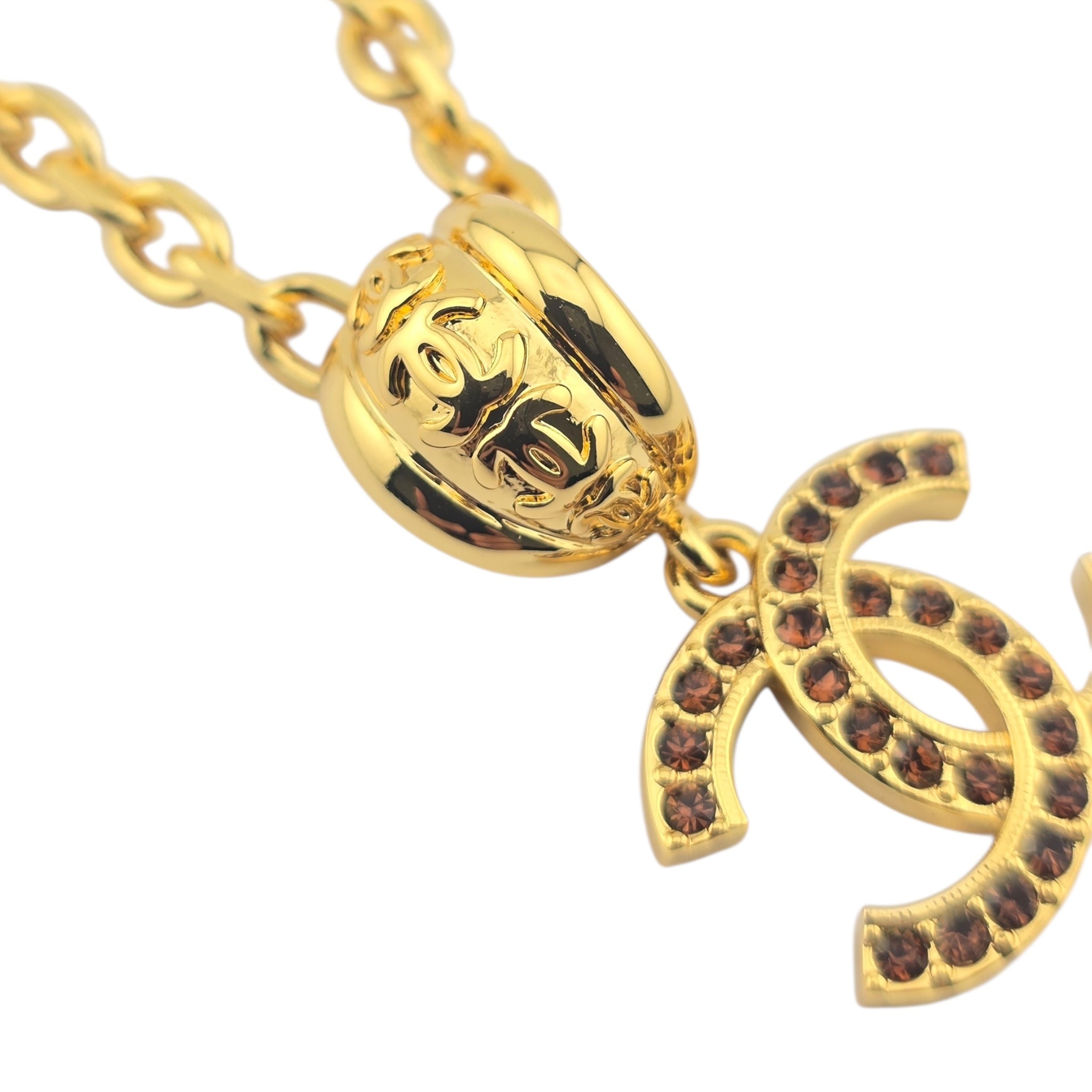 Chanel CC Gold Pendant Necklace 2025 CHANEL