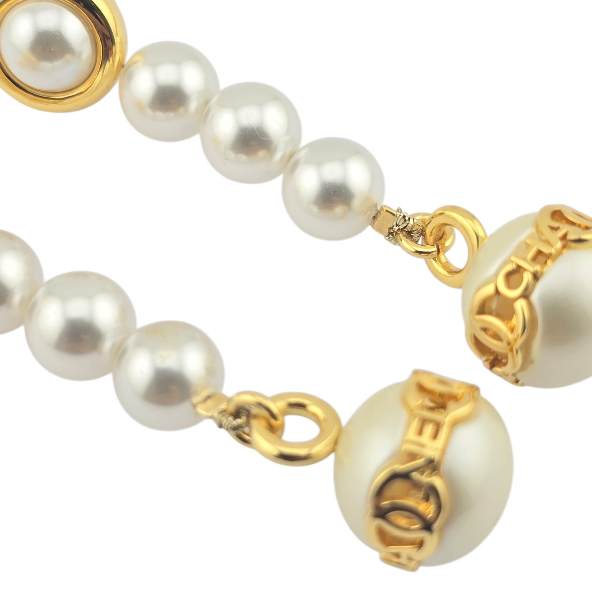 Chanel Gold Faux Pearl Dangle Earrings 2023 CHANEL