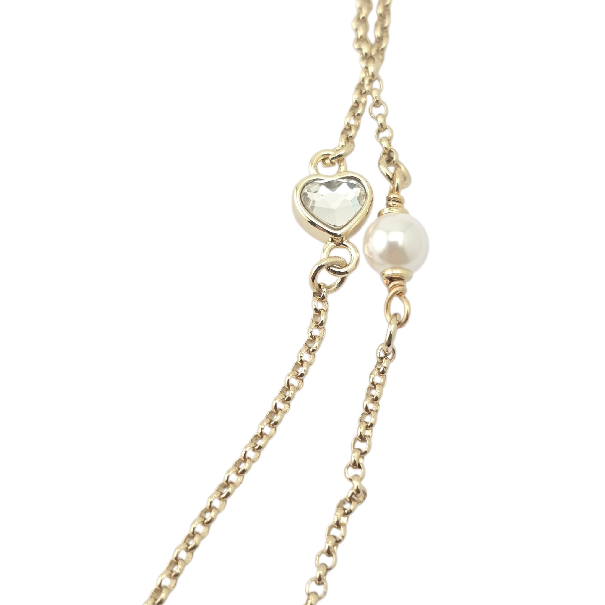 Chanel CC Charms Gold Metal Heart Long Necklace 2024 CHANEL