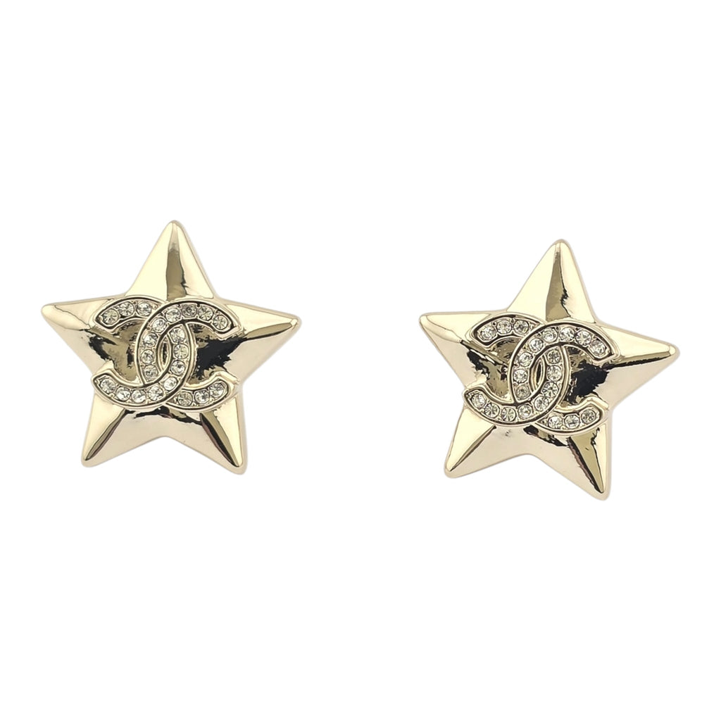 Chanel CC Gold Star Stud Earrings 2025 CHANEL